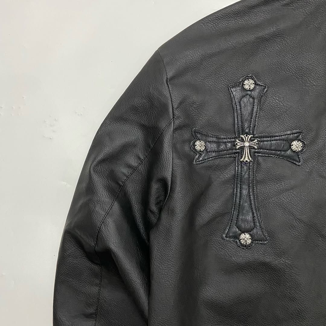 Genuine Leather Casual Bomber Leather Jacket Size US L / EU 52-54 / 3 - 6 Thumbnail