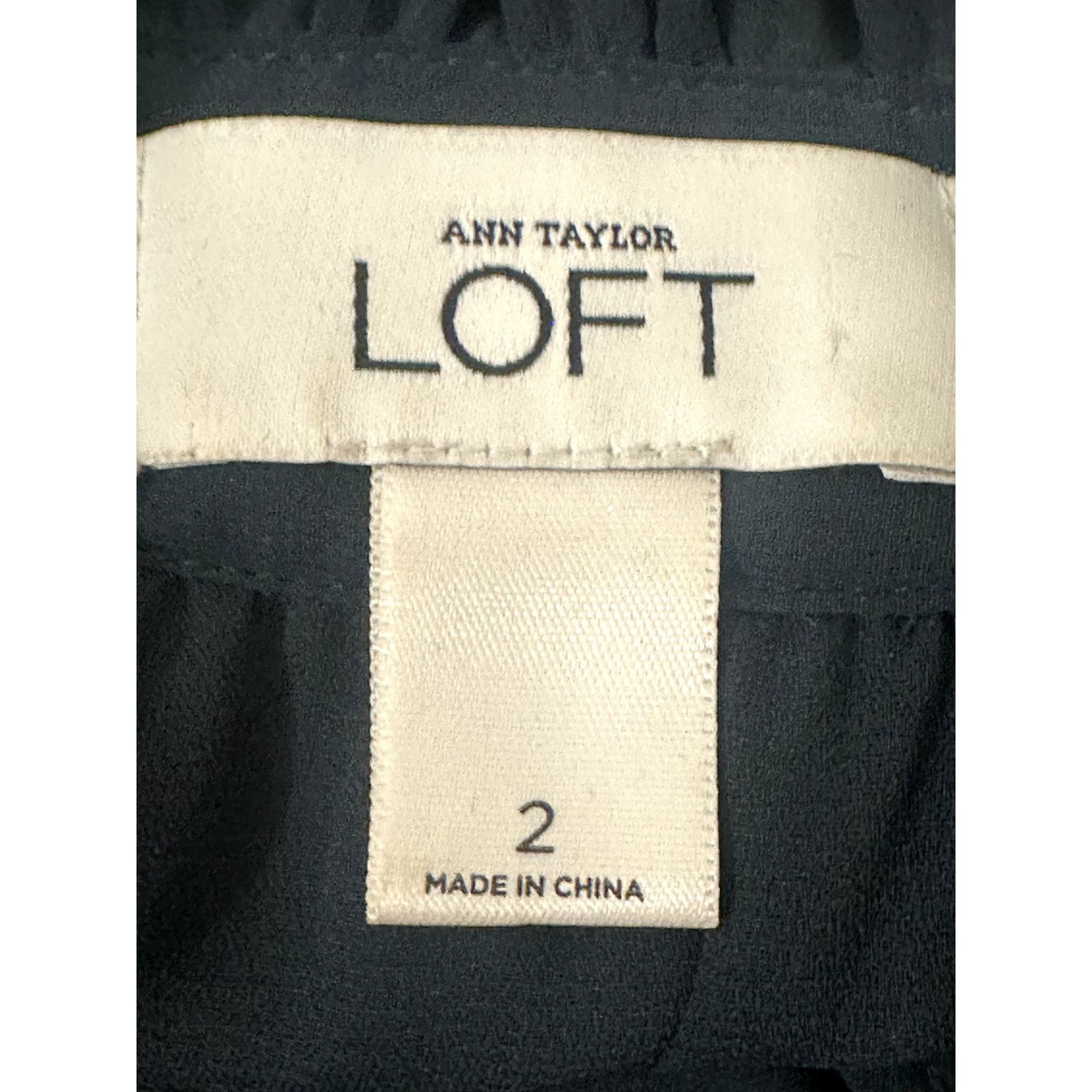 Loft Loft Navy Blue Sleeveless Ruffle Collar Belted Midi Dress 2 Size XS / US 0-2 / IT 36-38 - 7 Thumbnail