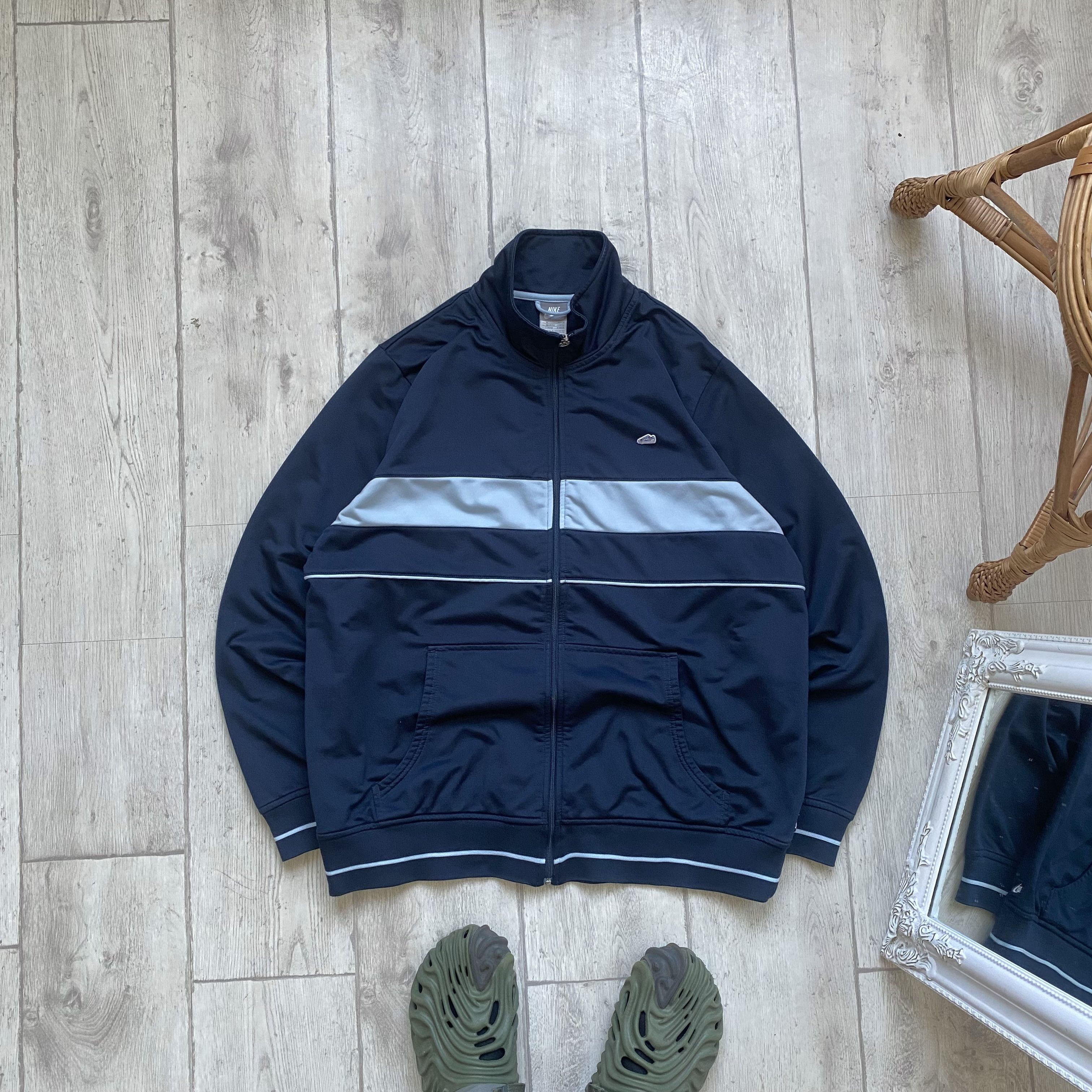 Nike 👟Vintage 90s Nike track jacket top Sneakers Logo Drill Size US XL / EU 56 / 4 - 1 Thumbnail