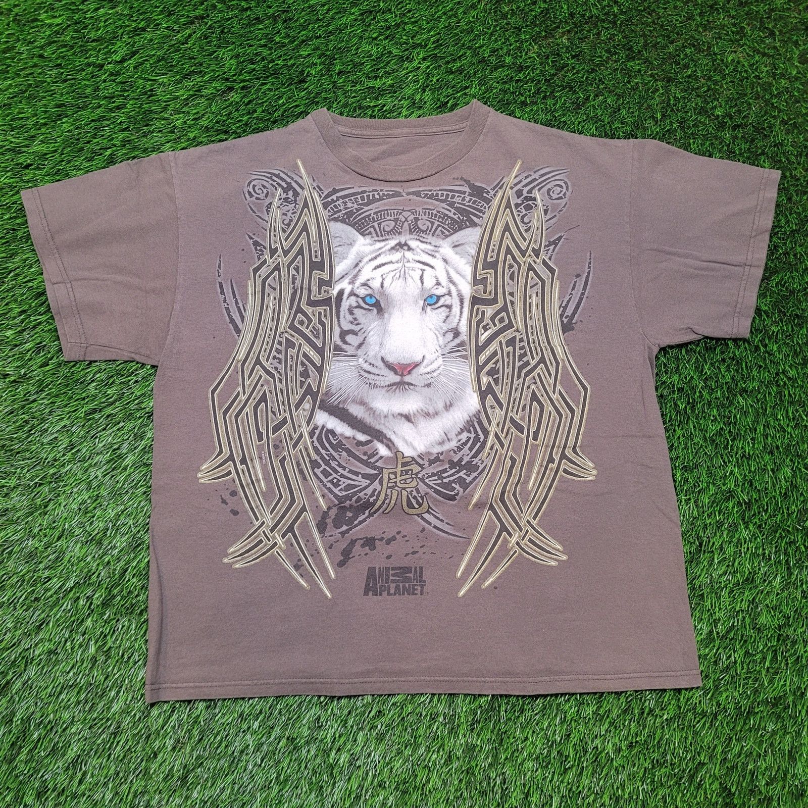 Other Y2K Animal Planet White Tiger T-Shirt Large Grunge Tribal Size US L / EU 52-54 / 3 - 1 Thumbnail