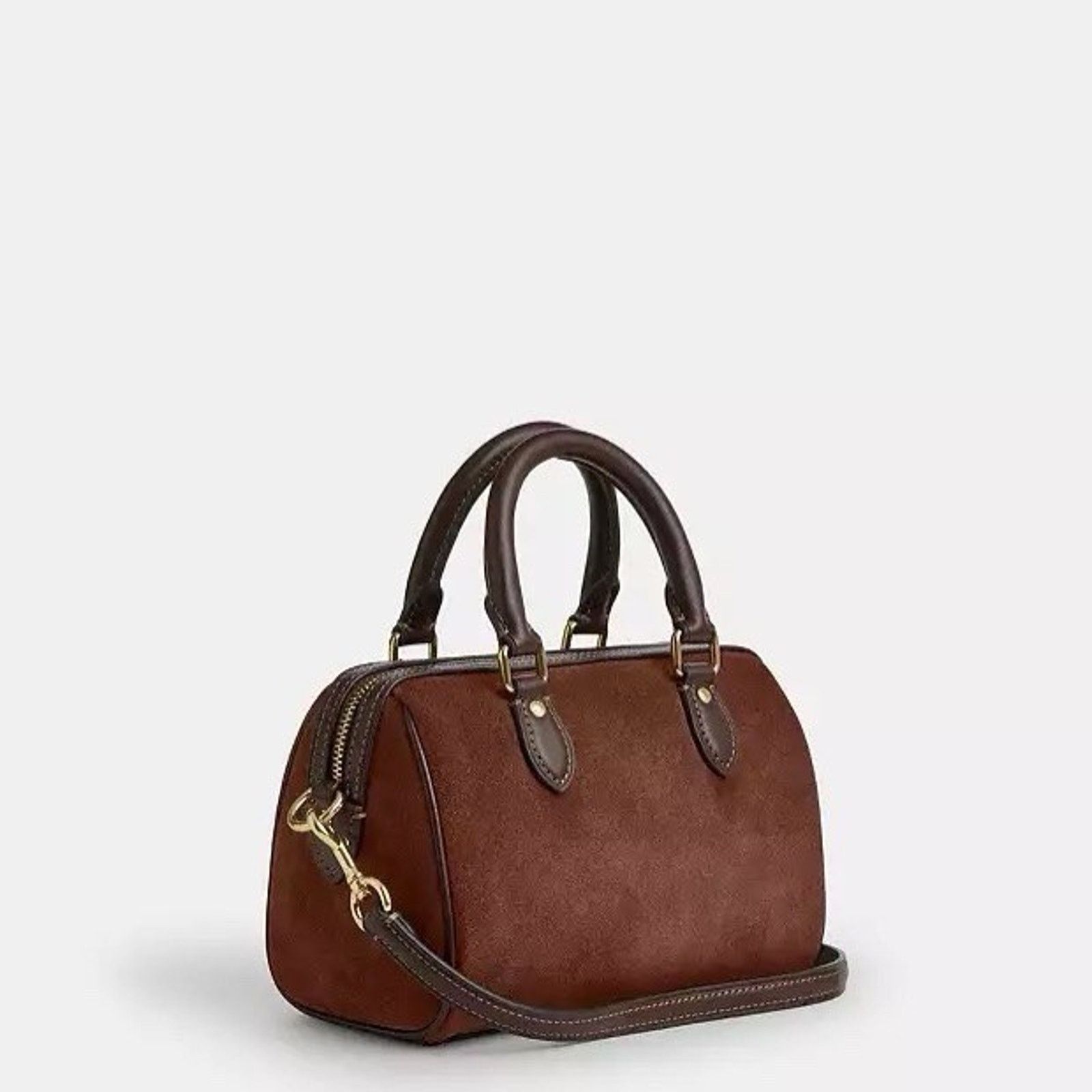 Coach NWT Coach Mini Rowan Crossbody Bag CCF29 suede Vintage Brown Size ONE SIZE - 12 Thumbnail