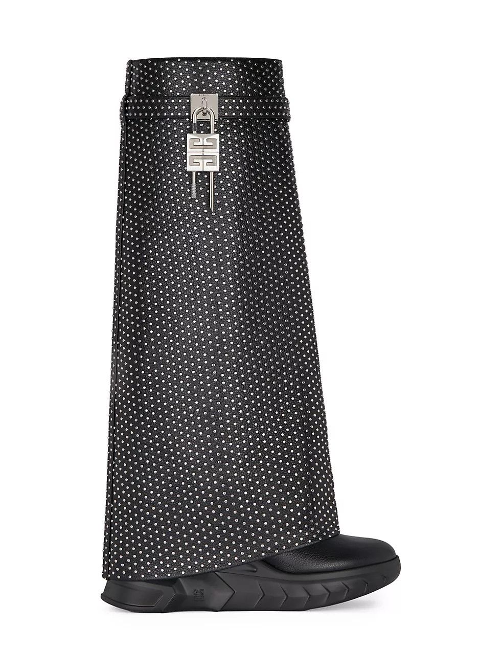 o1w1db10325 Shark Lock Hight Boots in Black