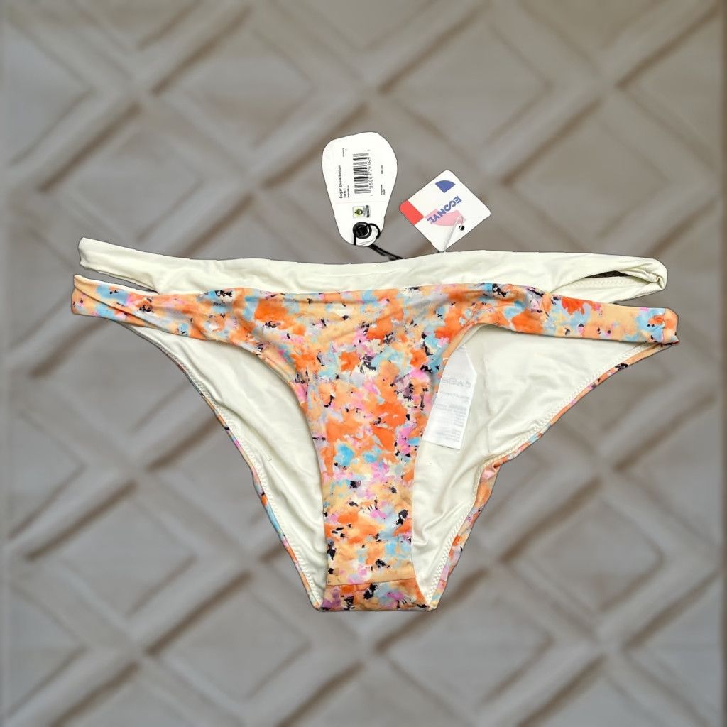 Prana prAna Floral Bikini Bottom Womens Large Multicolor Swimwear Tropical Boho Size 36" / US 14 / IT 50 - 1 Thumbnail