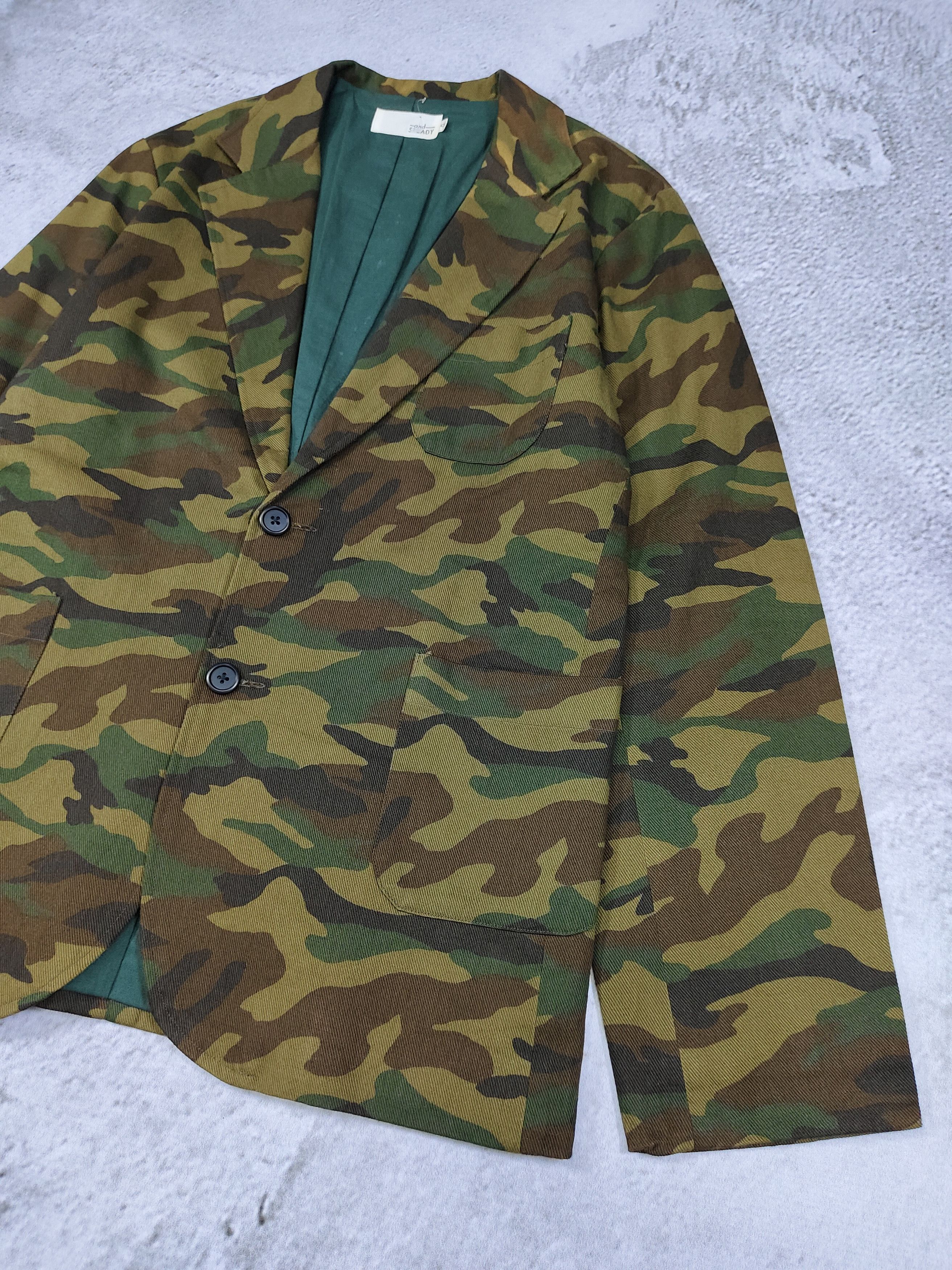 Japanese Brand and STADY- Streetwear Woodland Camouflage Blazer Jacket Size US M / EU 48-50 / 2 - 2 Thumbnail
