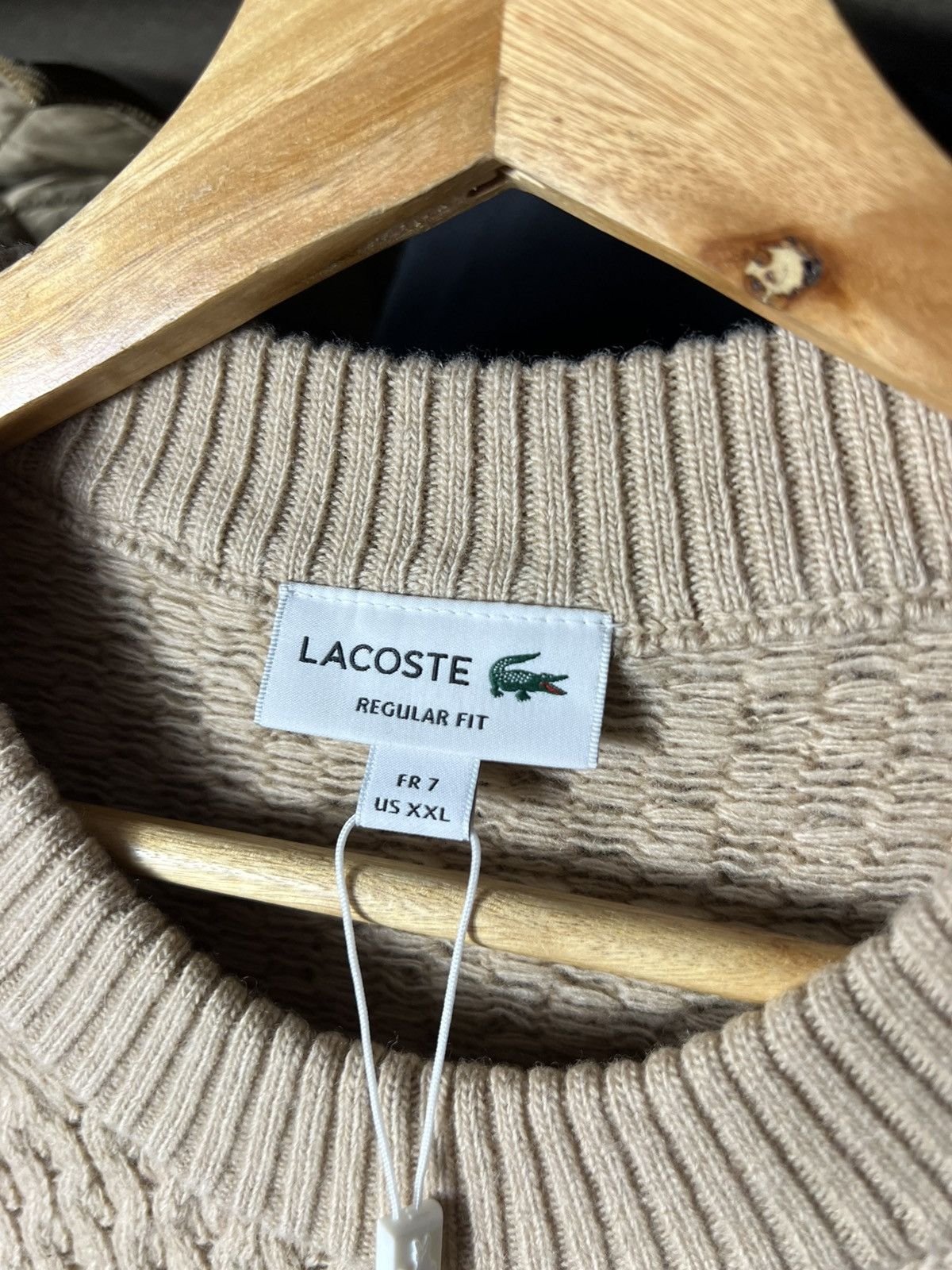 Lacoste 🔥 Lacoste Cable Knit Wool Sweater — FR 7 / XXL Size US XXL / EU 58 / 5 - 11 Thumbnail