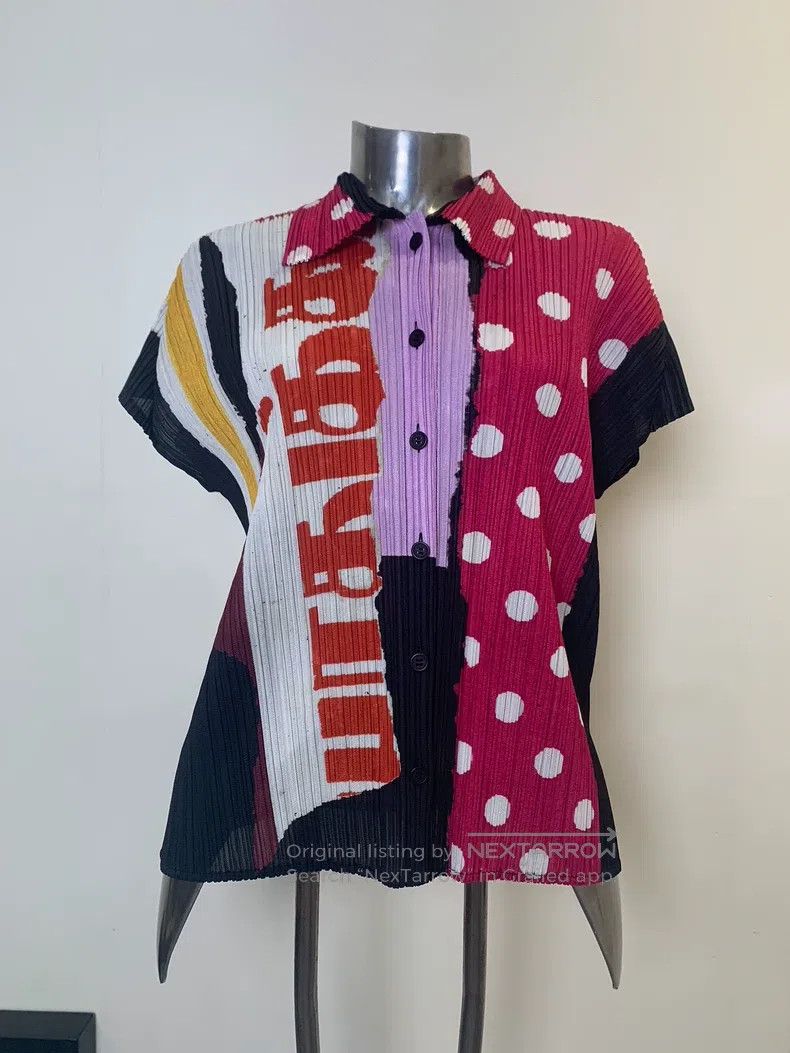 Issey Miyake Issey Miyake Color-block Short Sleeve Size L / US 10 / IT 46 - 4 Thumbnail