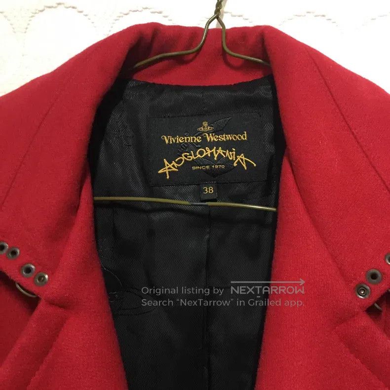 Vivienne Westwood Vivienne Westwood Red wool high collar coat Size XS / US 0-2 / IT 36-38 - 6 Thumbnail