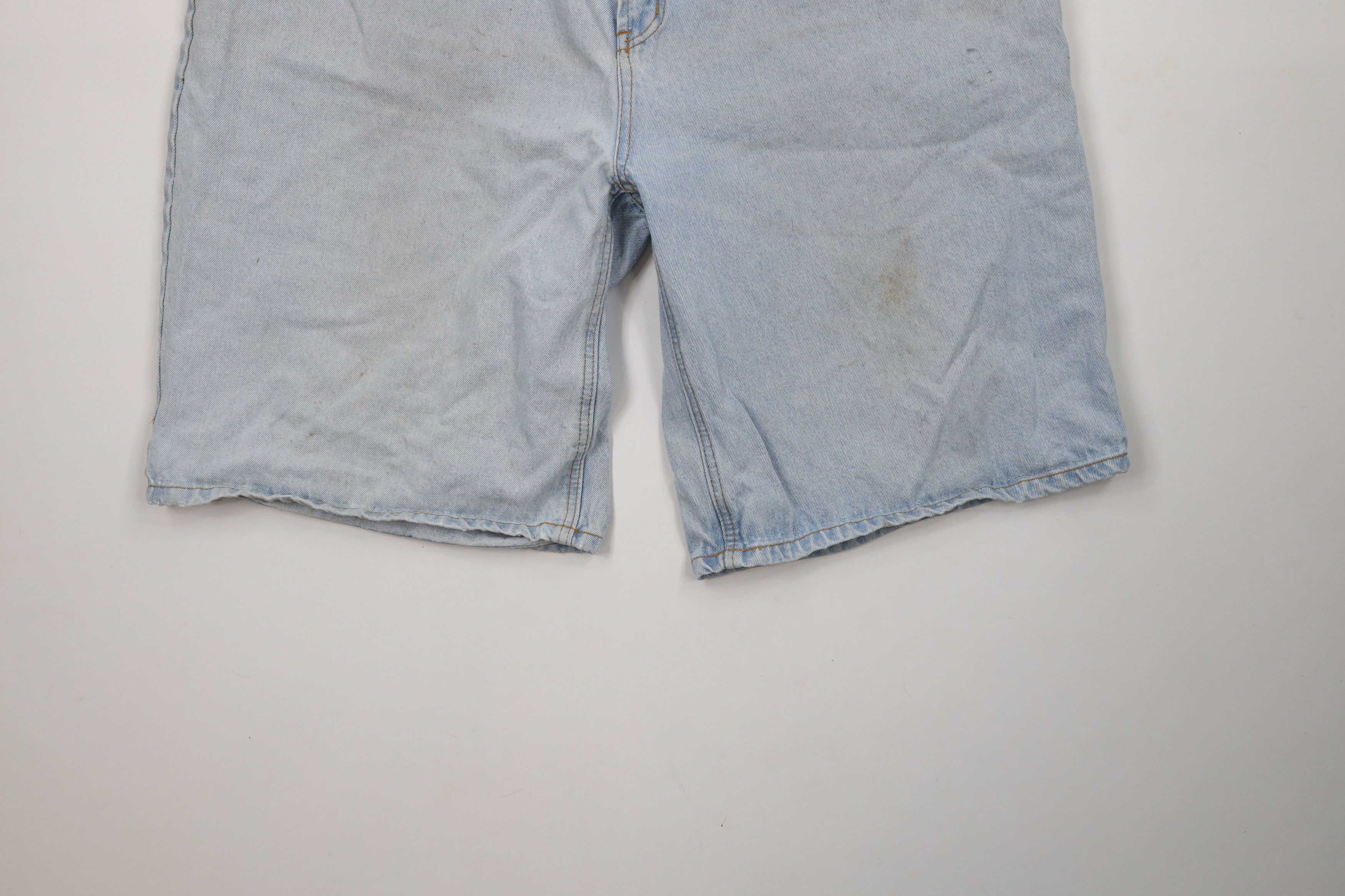 Vintage Vintage 90s IOU Baggy Fit Denim Jean Shorts Jorts Cotton Size US 38 / EU 54 - 4 Thumbnail