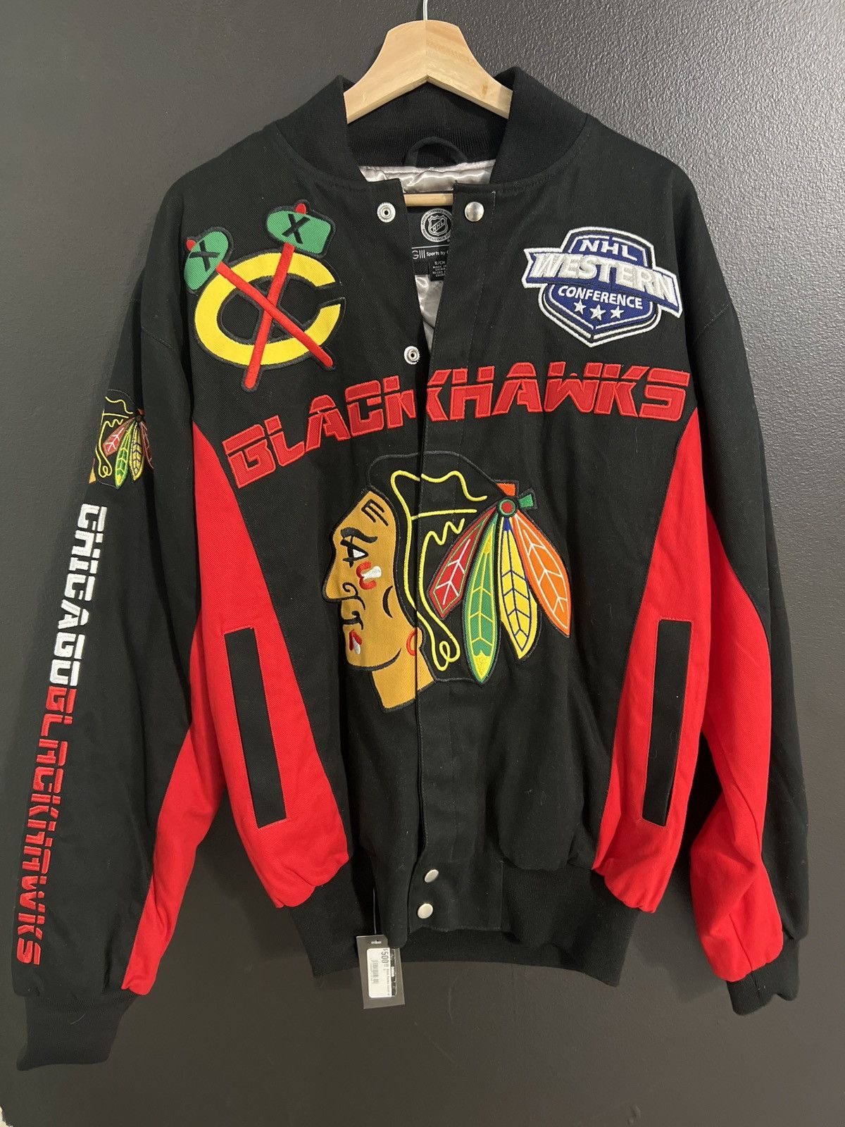 Image of Vintage Chicago Blackhawks Jacket, Men's (Size Small)