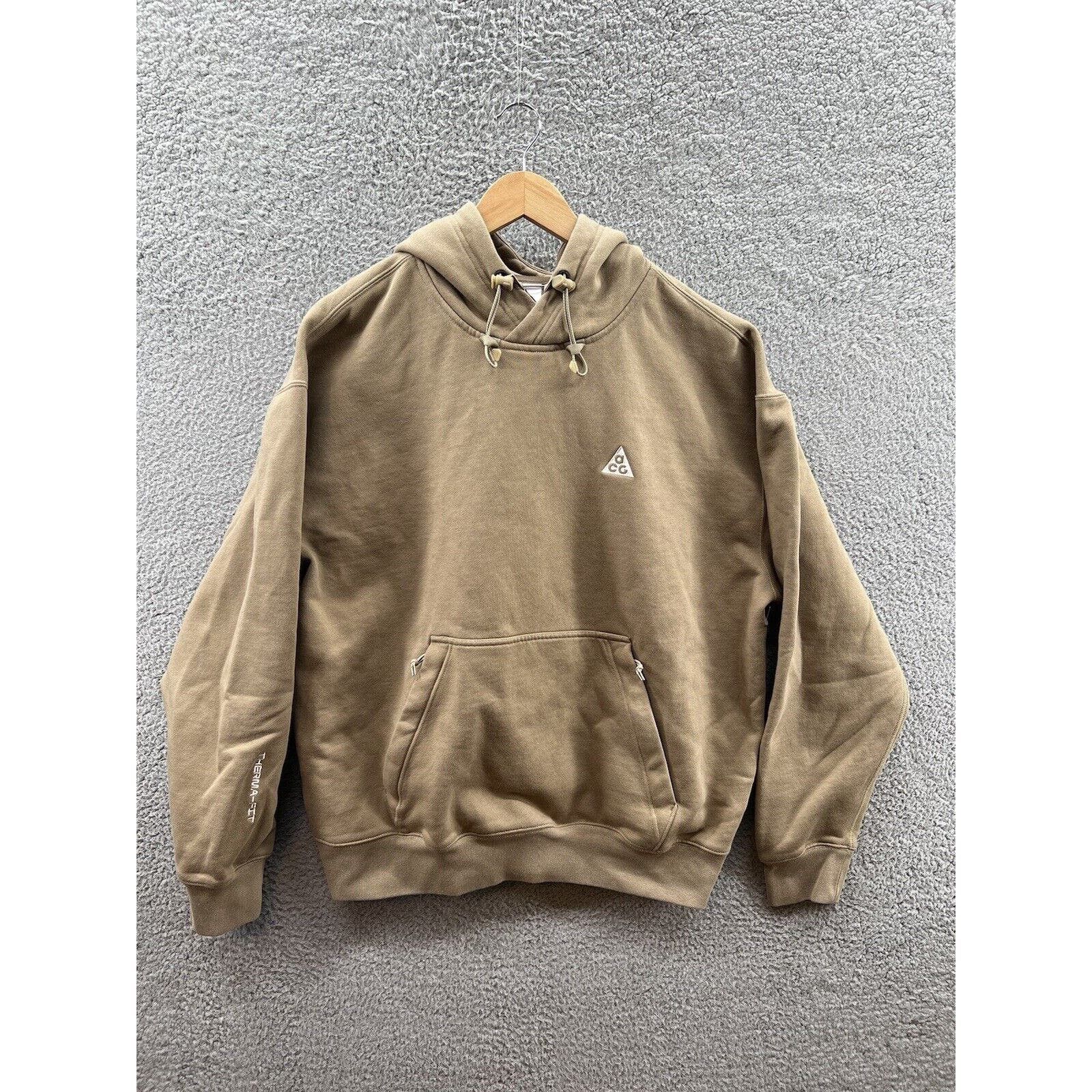 image of Nike Acg Therma-Fit Fleece Hoodie Size Medium Dz3392 247 M New in Brown, Men's