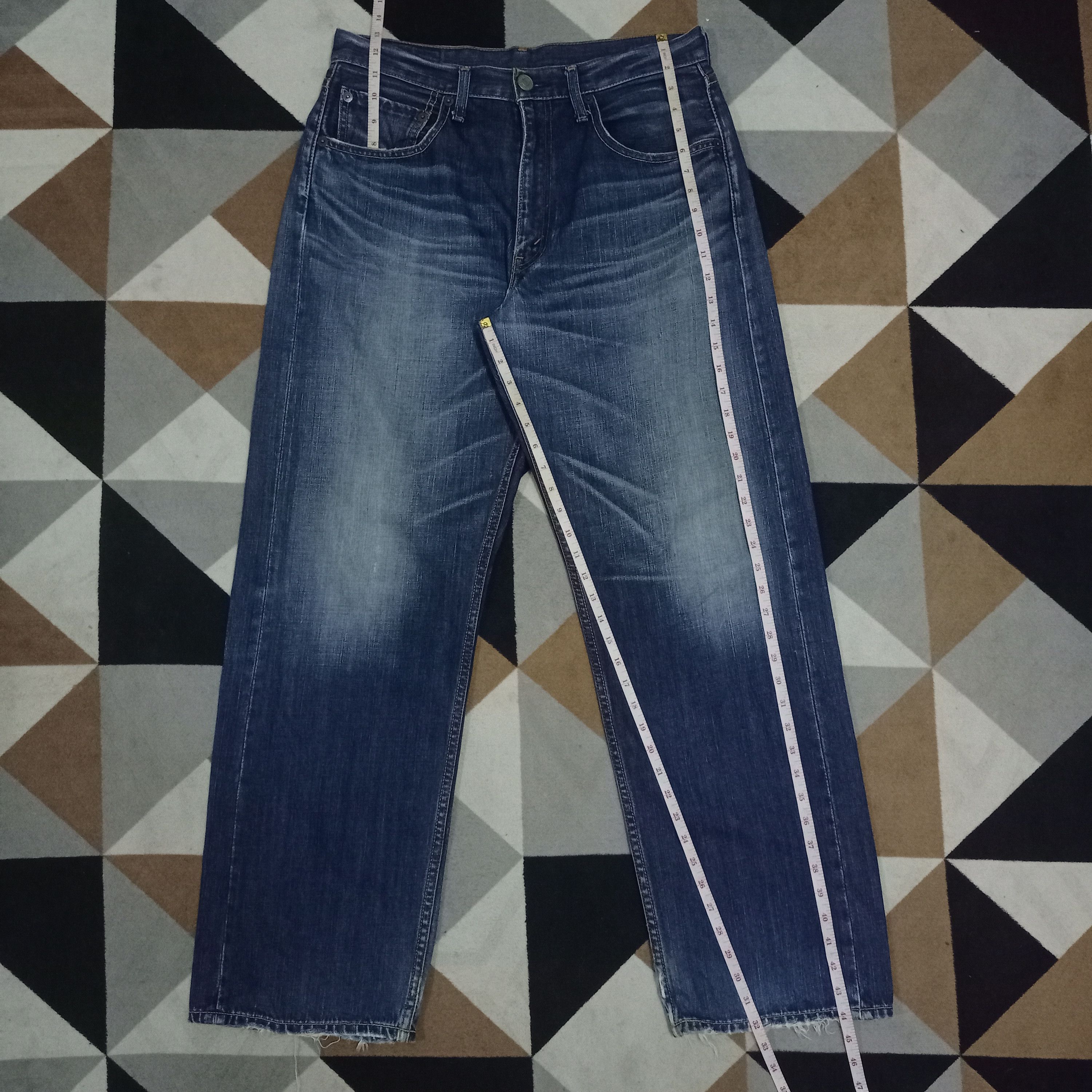 Levi's × Levi's Vintage Clothing Vintage 90s Levis 709 Blue Wash Distressed Baggy Jeans Size US 34 / EU 50 - 10 Thumbnail