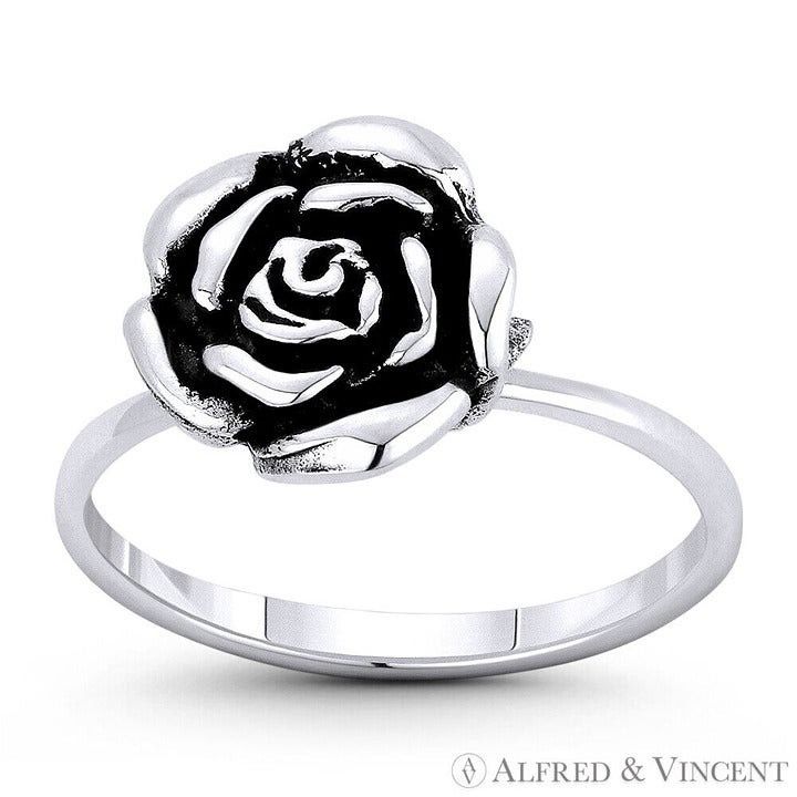 Other Rose Flower Love & Romance Ring in .925 Sterling Silver Size ONE SIZE - 1 Preview