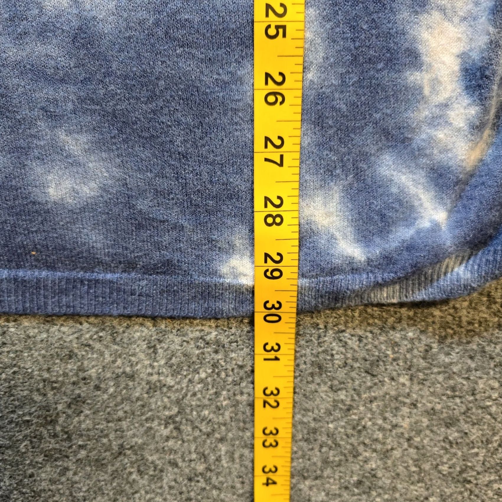 Vintage Tempo Paris Sweater Womens Large Blue Tie Dye Long Sleeve V Neck Casual Pullover Knit Top Size L / US 10 / IT 46 - 6 Thumbnail