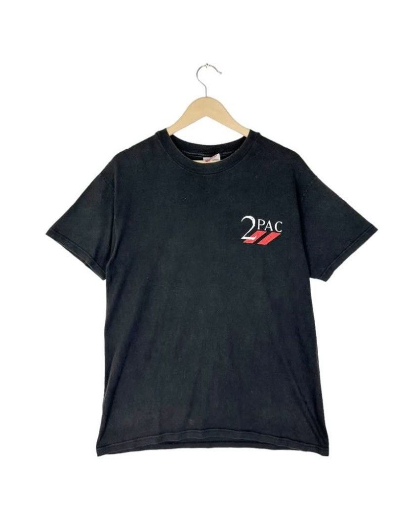 Rap Tees × Vintage Vintage 90s Tupac Shakur Big Photoprint/ Rapper/Black Size M Size US M / EU 48-50 / 2 - 2 Thumbnail