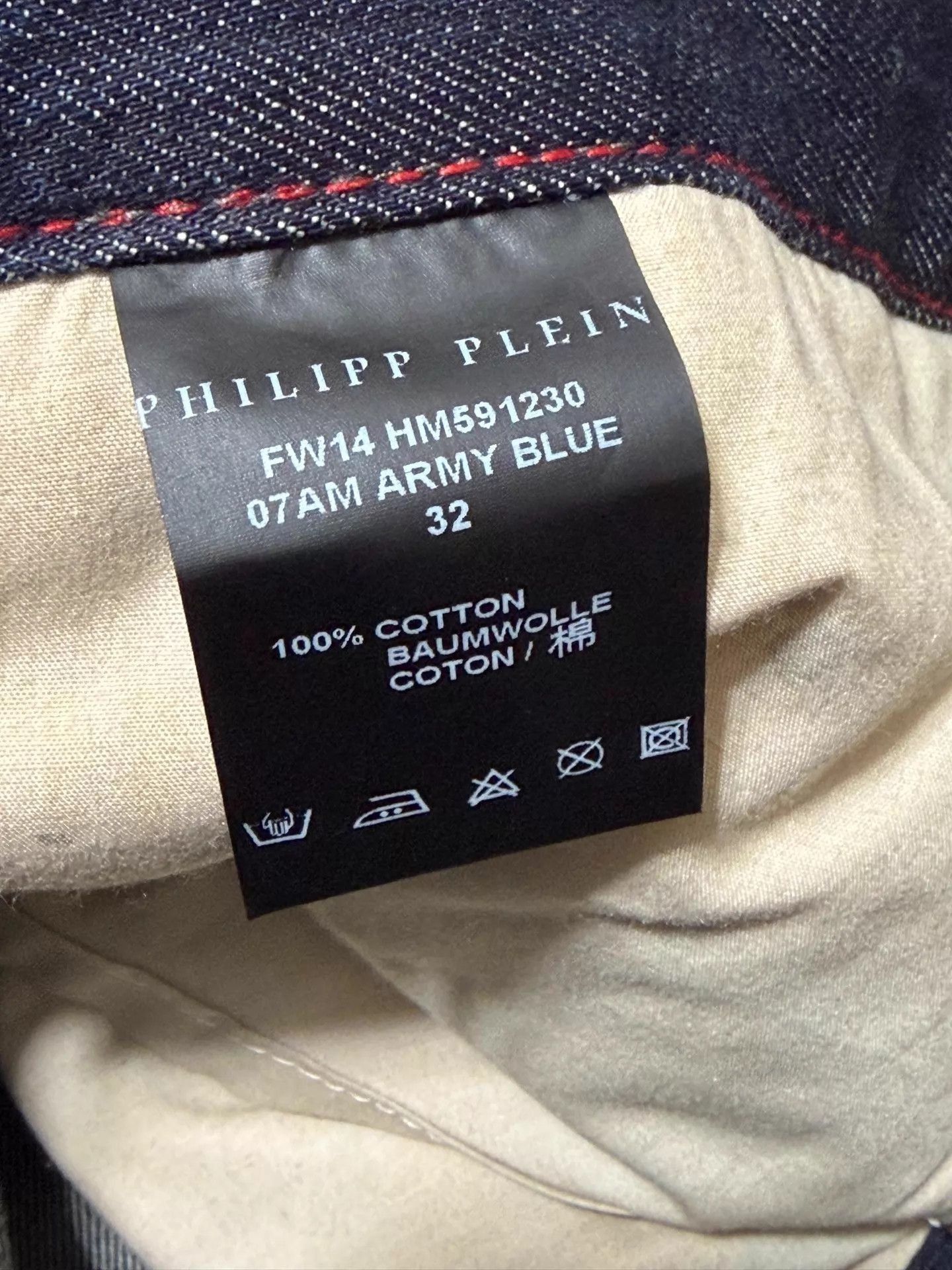 Philipp Plein Blue Distressed Studded Denim Jeans Size 32 Size US 32 / EU 48 - 8 Thumbnail
