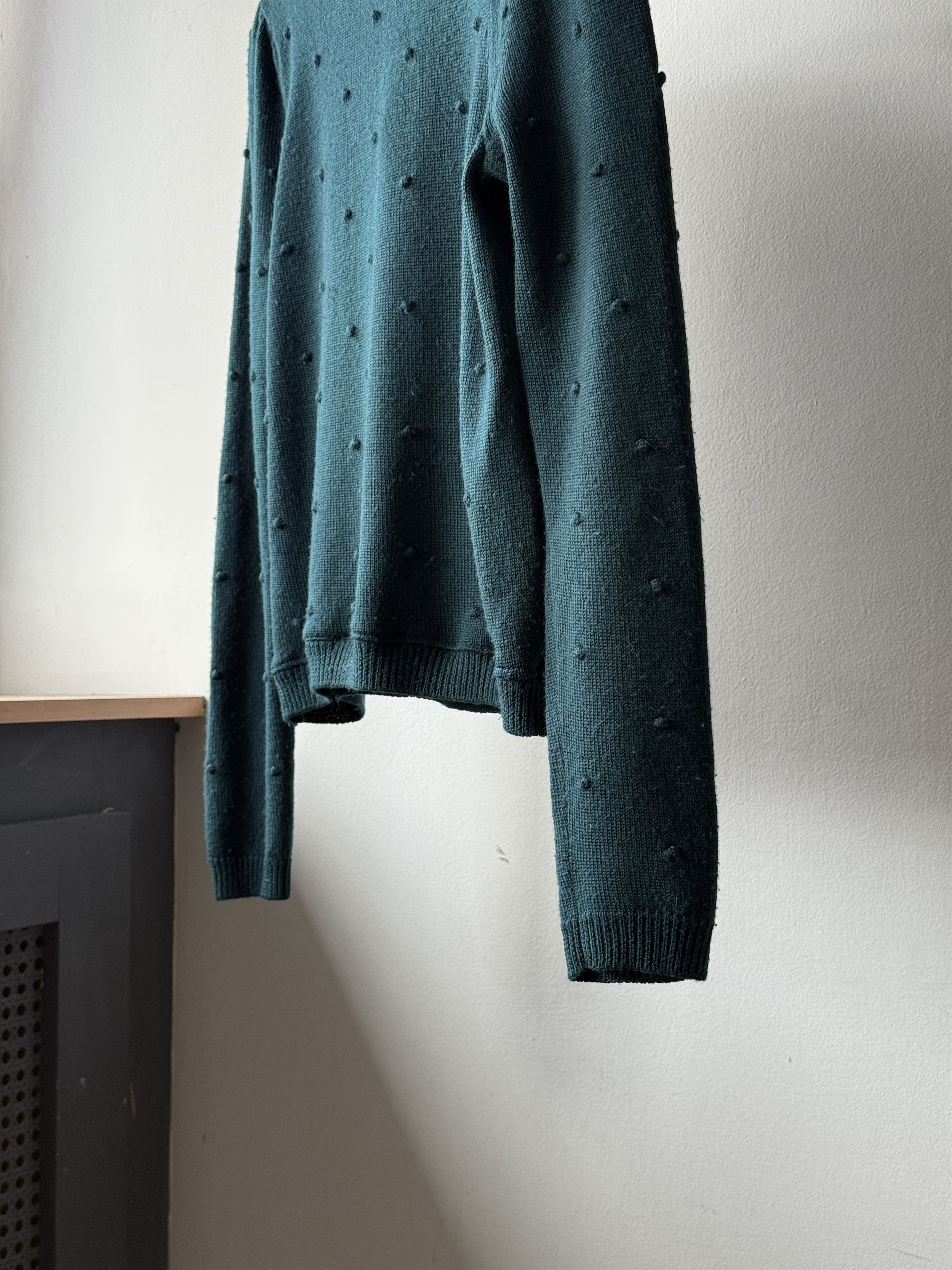 Sezane La Maille Sezane Green Merino Wool Popcorn Knitted Sweater Size S / US 4 / IT 40 - 5 Thumbnail