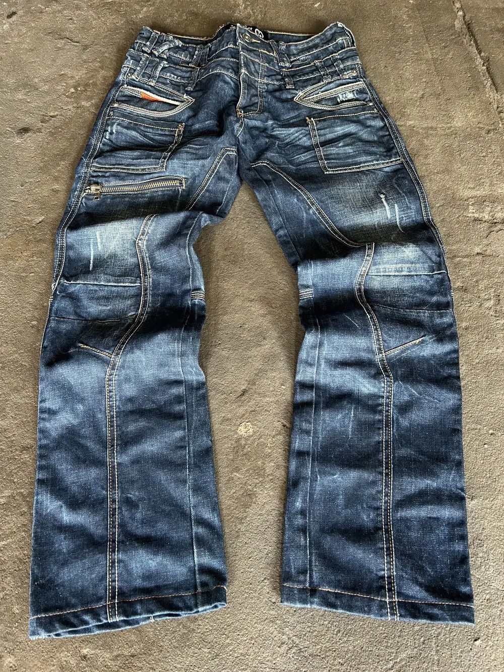 Hysteric Glamour × Japanese Brand Vintage Balenciaga Style Double Waist Cargo Jeans 90s Size US 32 / EU 48 - 1 Thumbnail