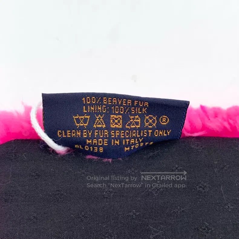 Louis Vuitton Louis Vuitton Black and pink color block logo mink silk sc Size ONE SIZE - 8 Thumbnail