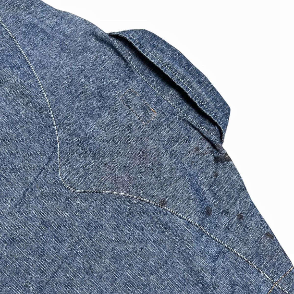 ABAHOUSE × Japanese Brand Abahouse Japan Western Short Sleeve Chambray Work Shirt Size US M / EU 48-50 / 2 - 16 Thumbnail