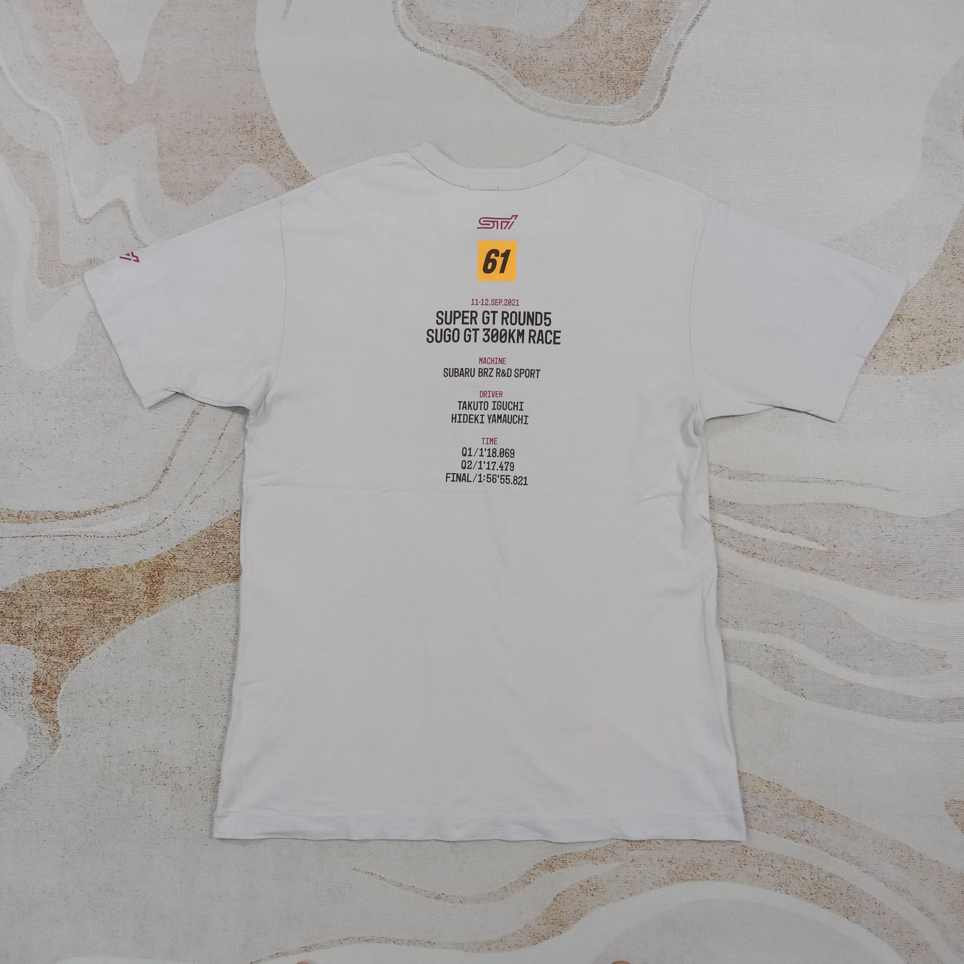 Japanese Brand SUBARU STI Super SUGO GT Racing Tshirt C285N53 Size US M / EU 48-50 / 2 - 4 Thumbnail