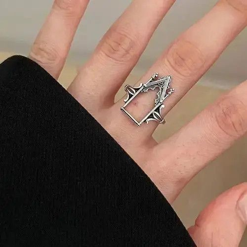 Other 925 Sterling Silver Castle Gothic Engagement Rings Size ONE SIZE - 4 Thumbnail