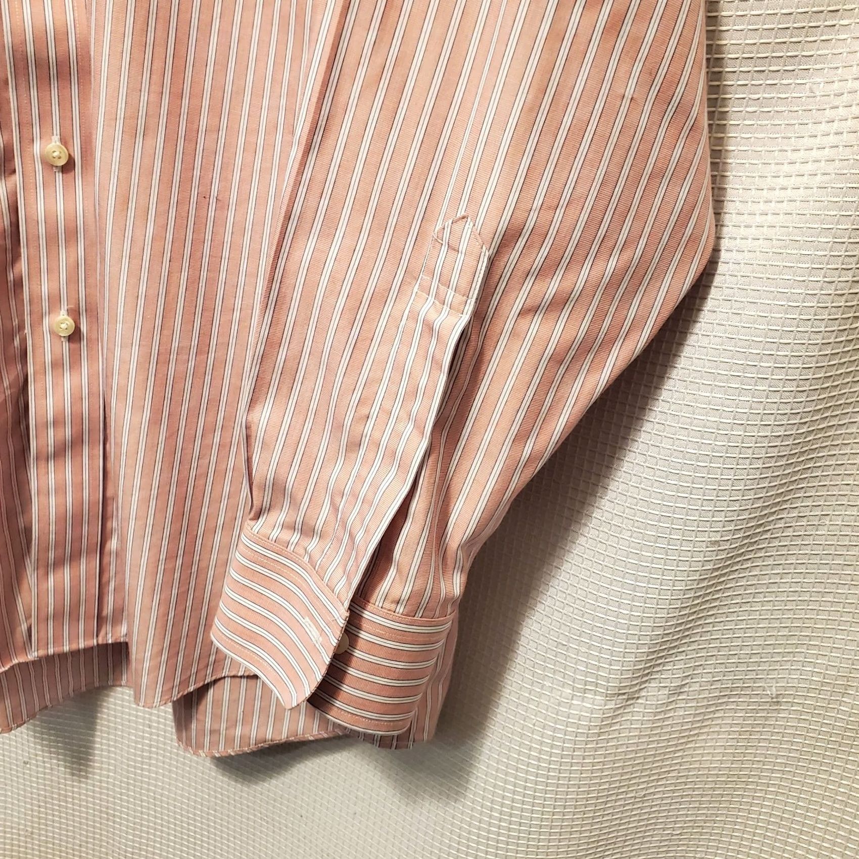 Brooks Brothers VINTAGE Brooks Brothers Original Polo Shirt Men Shirt Adult Regular Chest 46 in Pink Blue White Stripe Oxford Cotton Classic Preppy Shirt Mens Size US XL / EU 56 / 4 - 6 Thumbnail