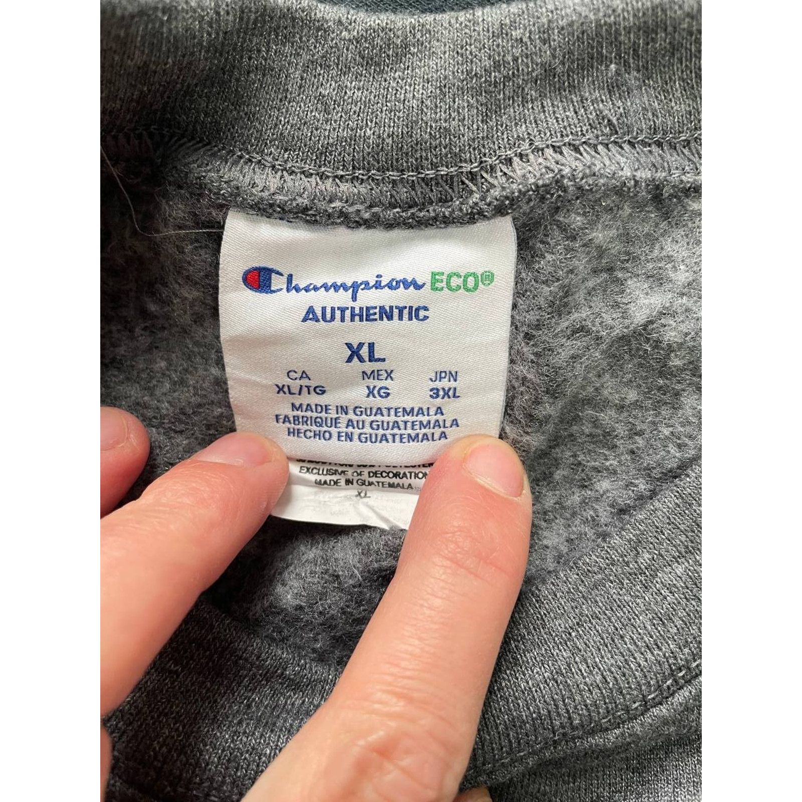 Champion Vintage Champion Eco Authentic Grey Crewneck Sweatshirt XL Size US XL / EU 56 / 4 - 7 Thumbnail