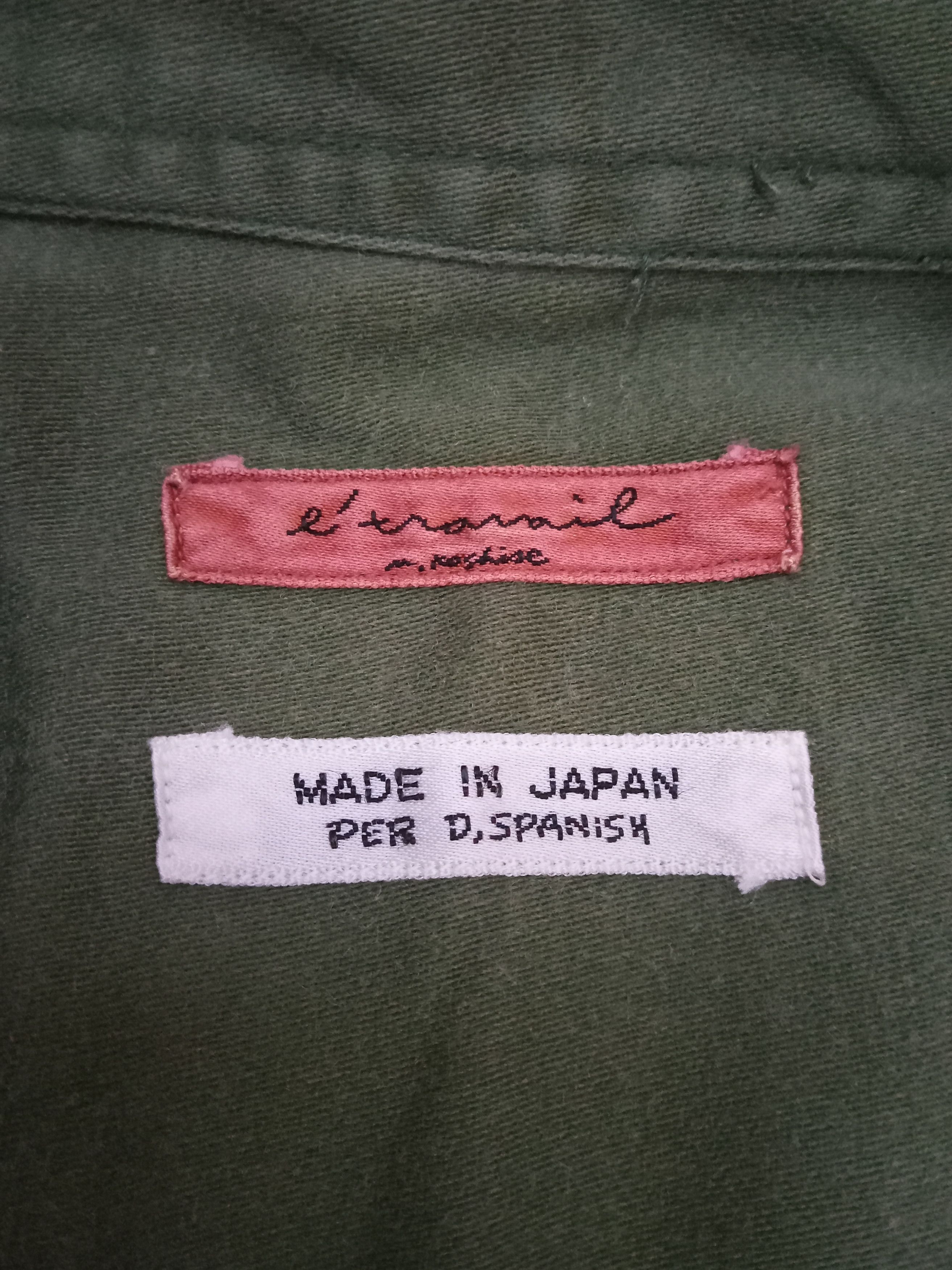 Japanese Brand E'travail Privateroad Open Collar Rare Design Work Shirt Size US L / EU 52-54 / 3 - 3 Thumbnail