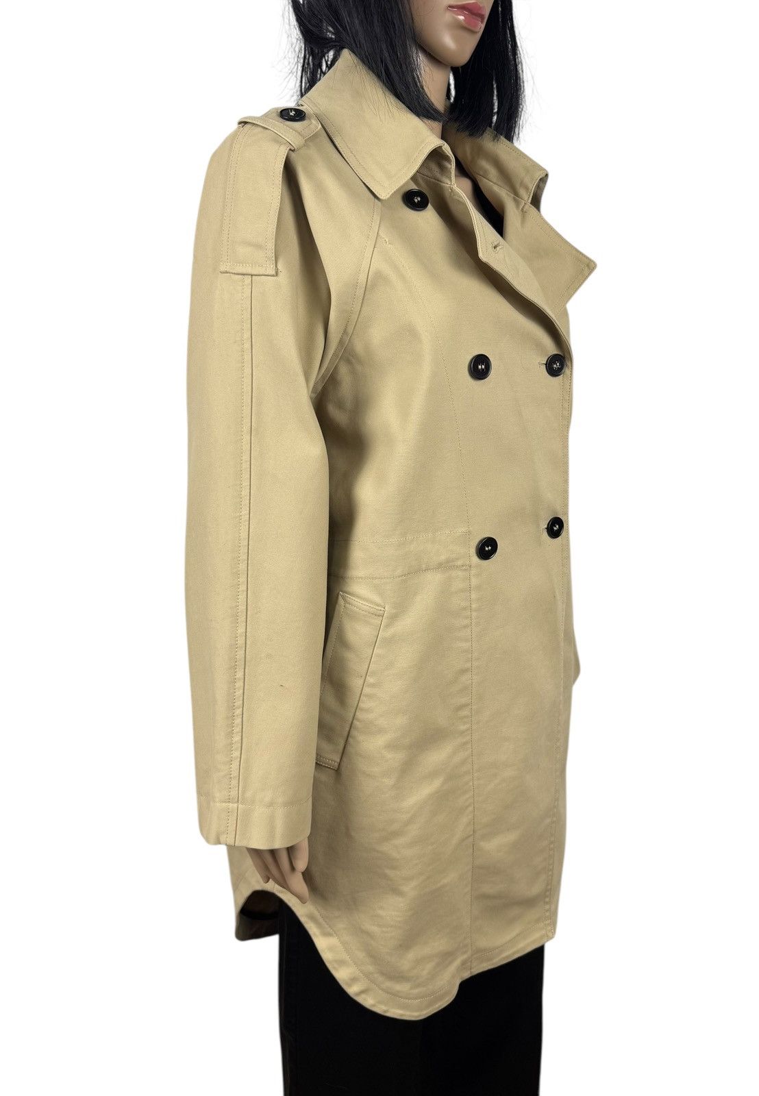 Maje Maje E19Garcon Oversized Beige Trench Coat Cotton size 36 Size XS / US 0-2 / IT 36-38 - 4 Thumbnail