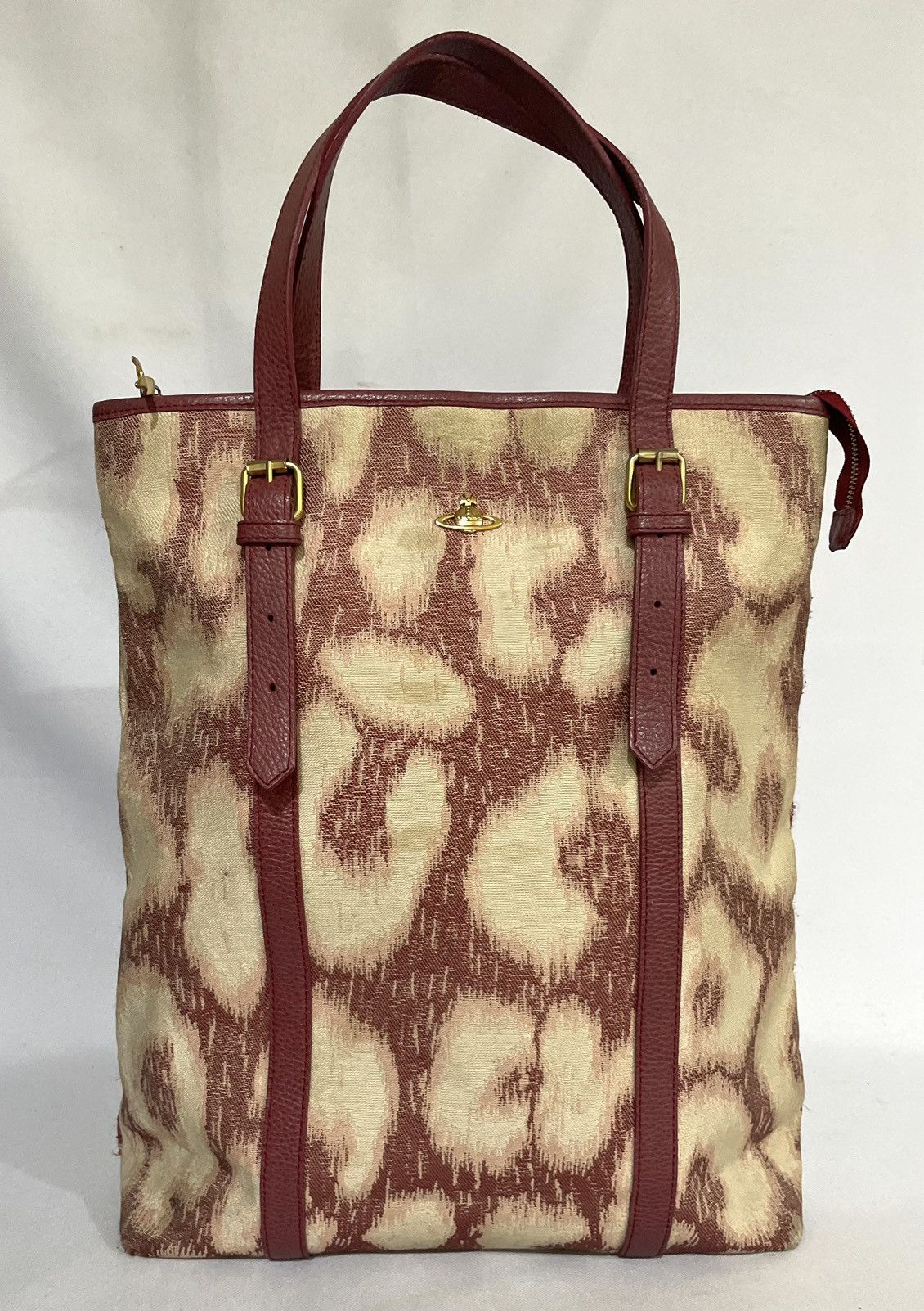 Vivienne Westwood Canvas Leopard Tote Bag - Tall Size ONE SIZE - 1 Thumbnail