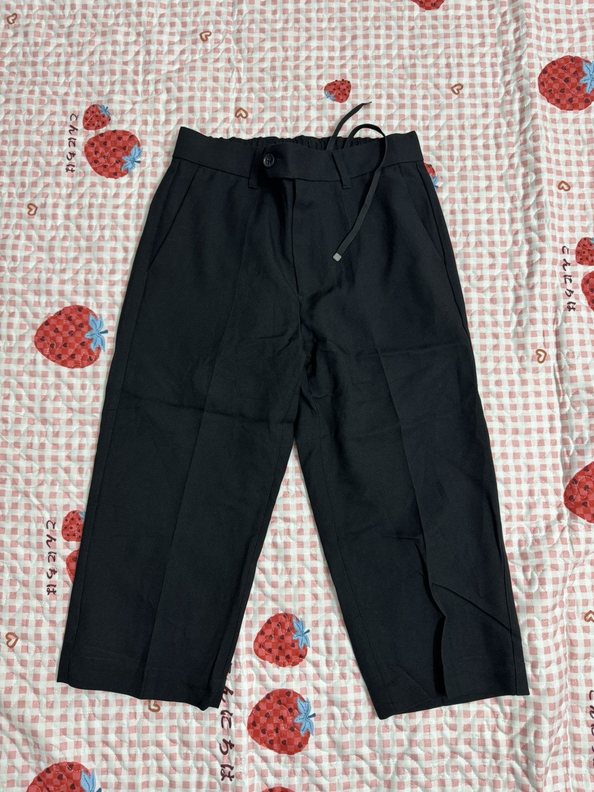 image of Global Works Cropped Pants in Black, Men's (Size 31)