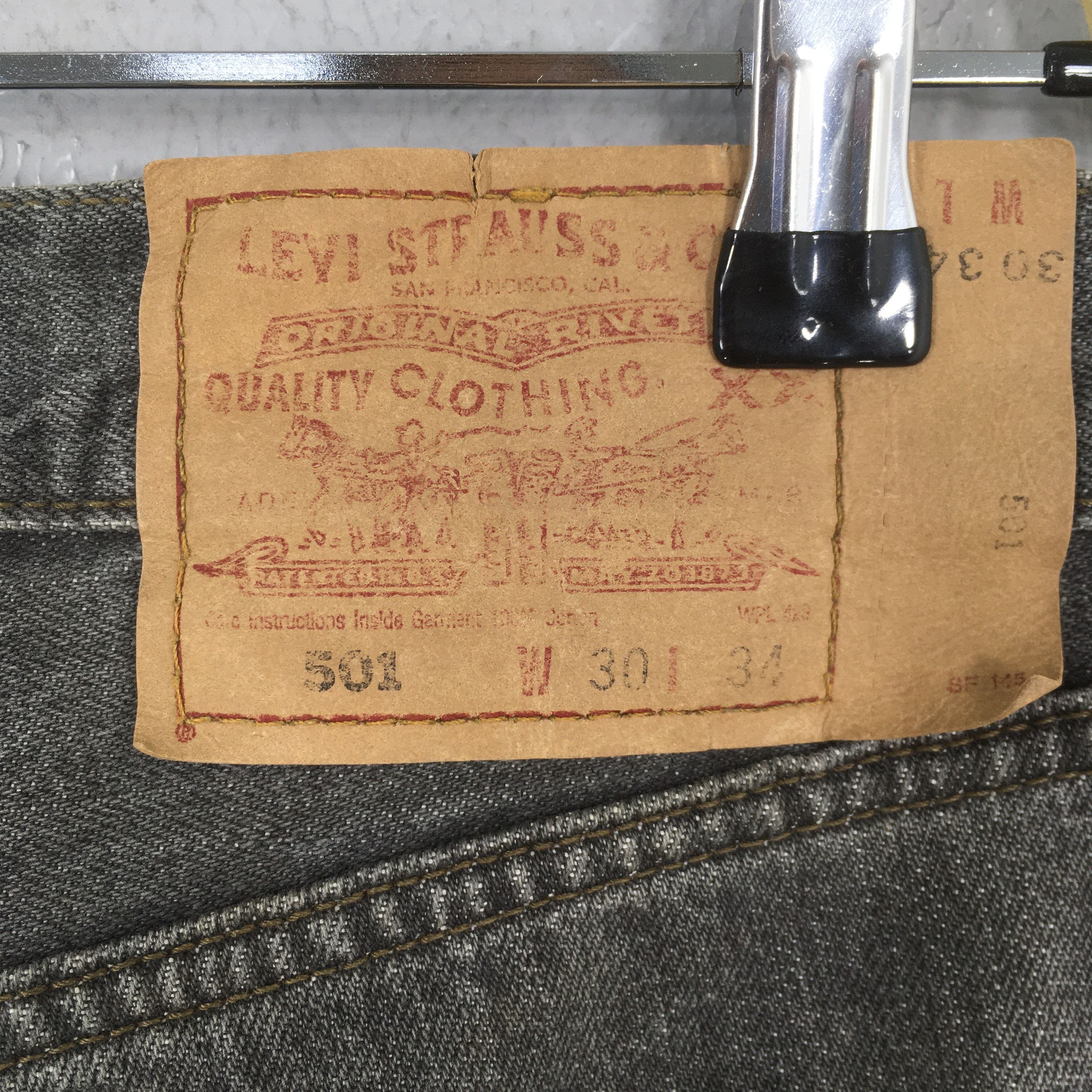 Levi's Size 28x29 Vintage 90s Levi's 501 Straight Cut Jeans S743 Size US 28 / EU 44 - 10 Thumbnail