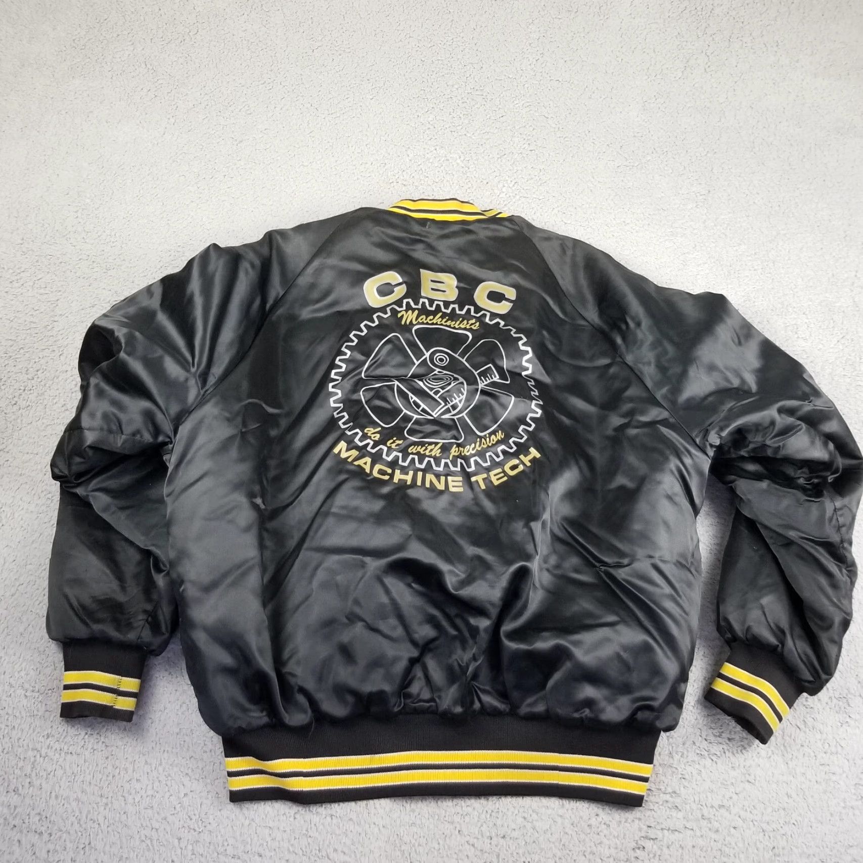 Vintage Vintage Satin Bomber Jacket Men XL CBC Machine Tech Cell Blood Count Machinists Size US XL / EU 56 / 4 - 2 Thumbnail