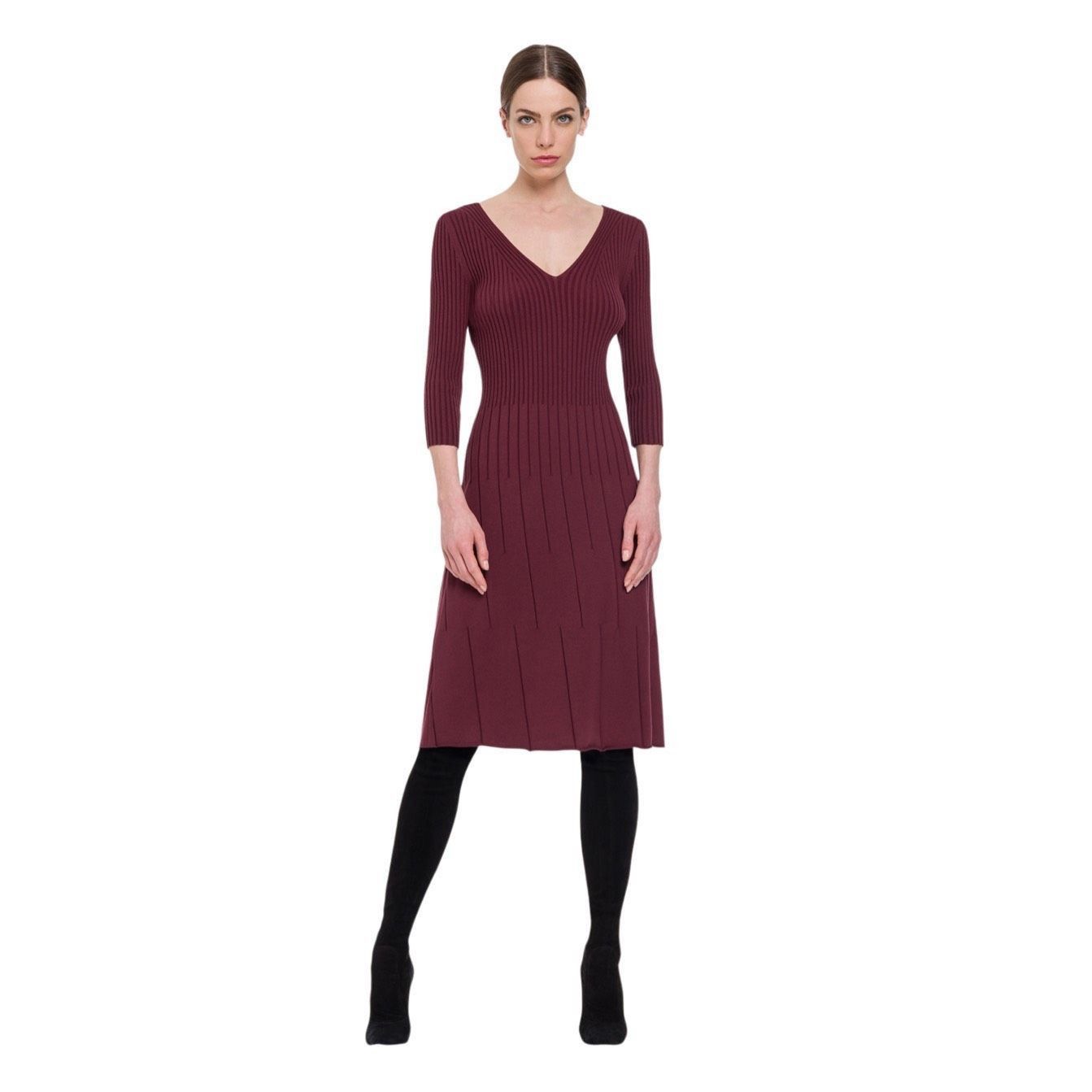 Wolford Wolford Merino Wool Rib Dress Burgundy NWT M Size M / US 6-8 / IT 42-44 - 2 Thumbnail
