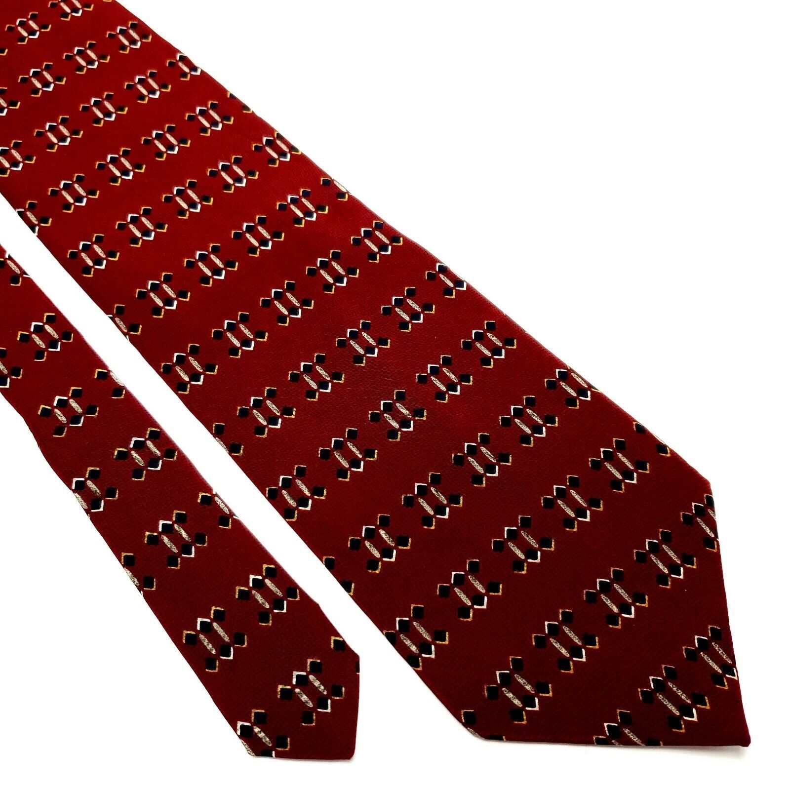 Bill Blass Bill Blass Black Label Silk Tie Red Print Short Wide Size ONE SIZE - 1 Thumbnail
