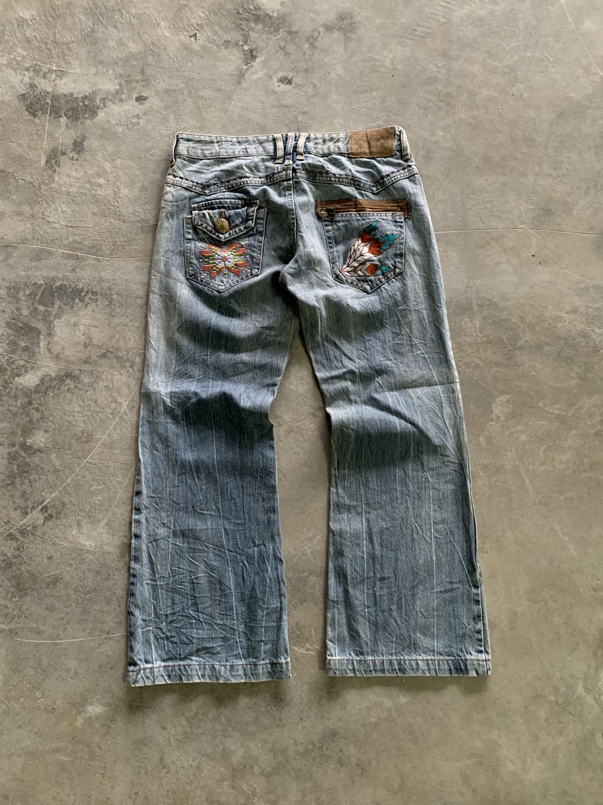 If Six Was Nine flare vintage japanese jeans western style backpocket patch Size US 32 / EU 48 - 14 Thumbnail