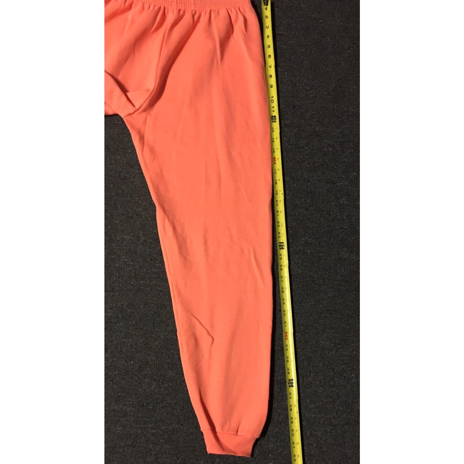 Hanes Vtg 80s Hanes Faded Sweatpants L USA Salmon Track Grunge Gym PE Vaporwave 90s Size 36" / US 14 / IT 50 - 7 Thumbnail