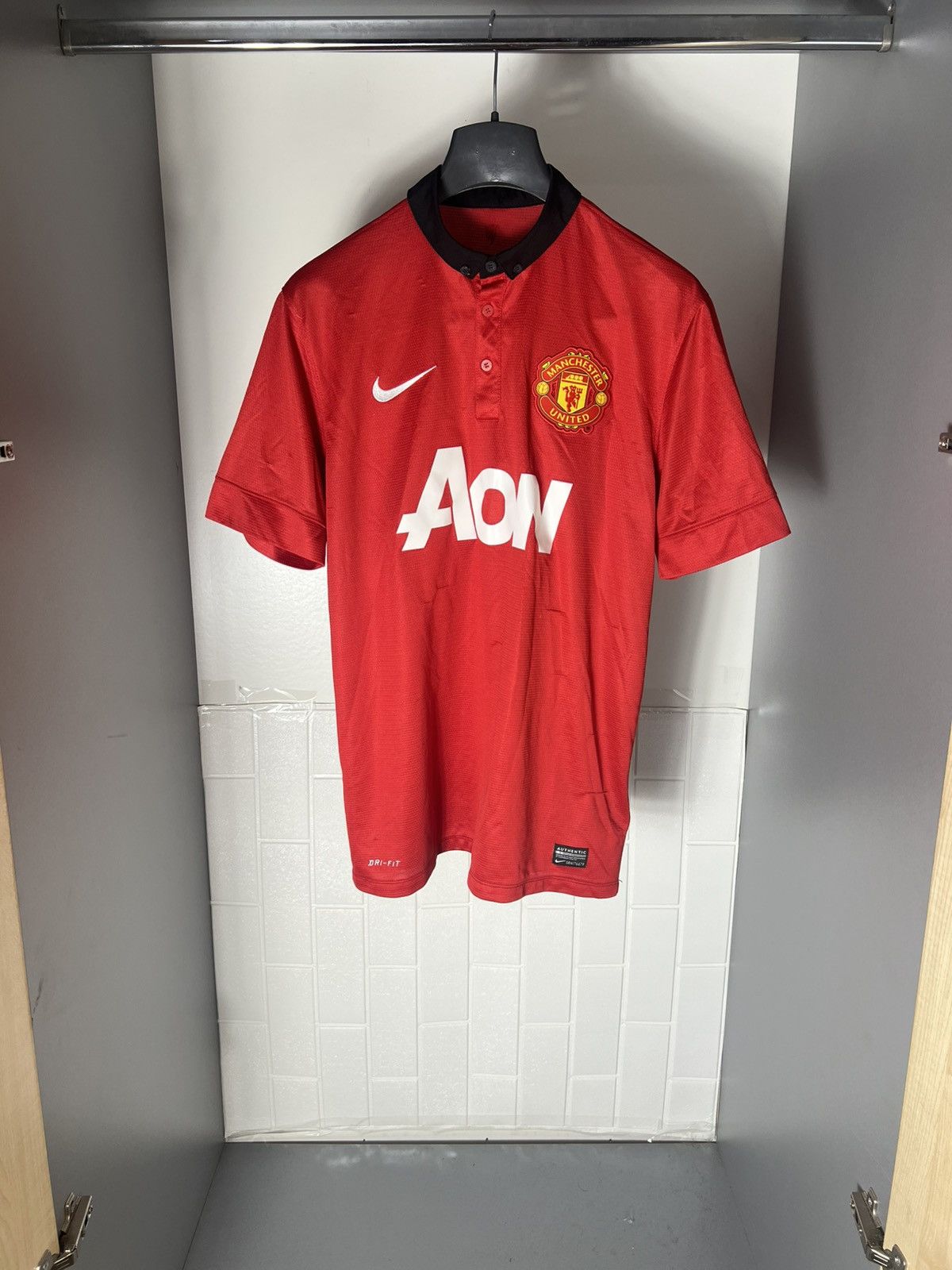 Vintage VERY RARE NIKE FC MANCHESTER UNITED ENGLAND SOCCER JERSEY Size US M / EU 48-50 / 2 - 2 Thumbnail