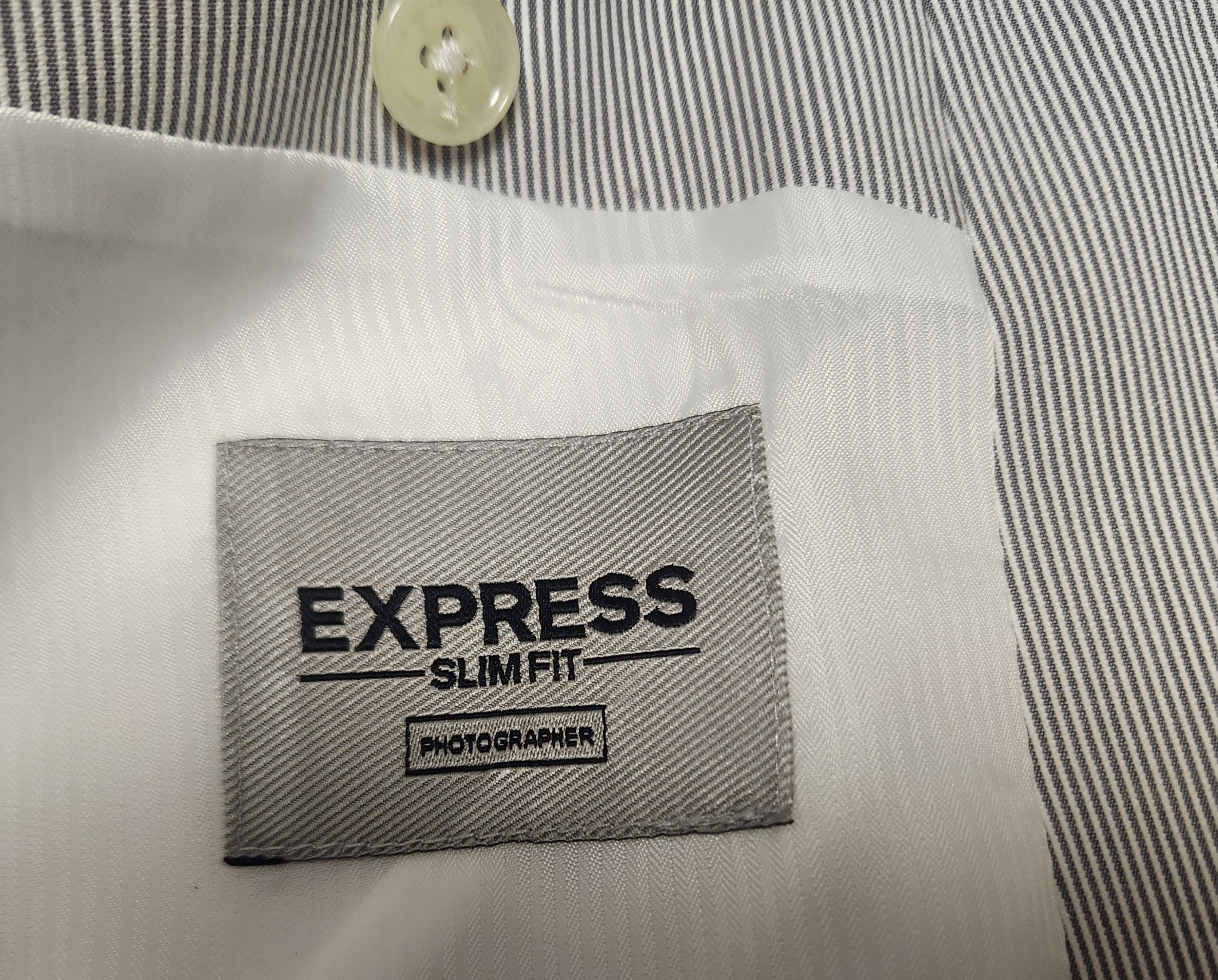 Express NWT sport coat 42L Express cotton seersucker stripe Size 42L - 8 Thumbnail