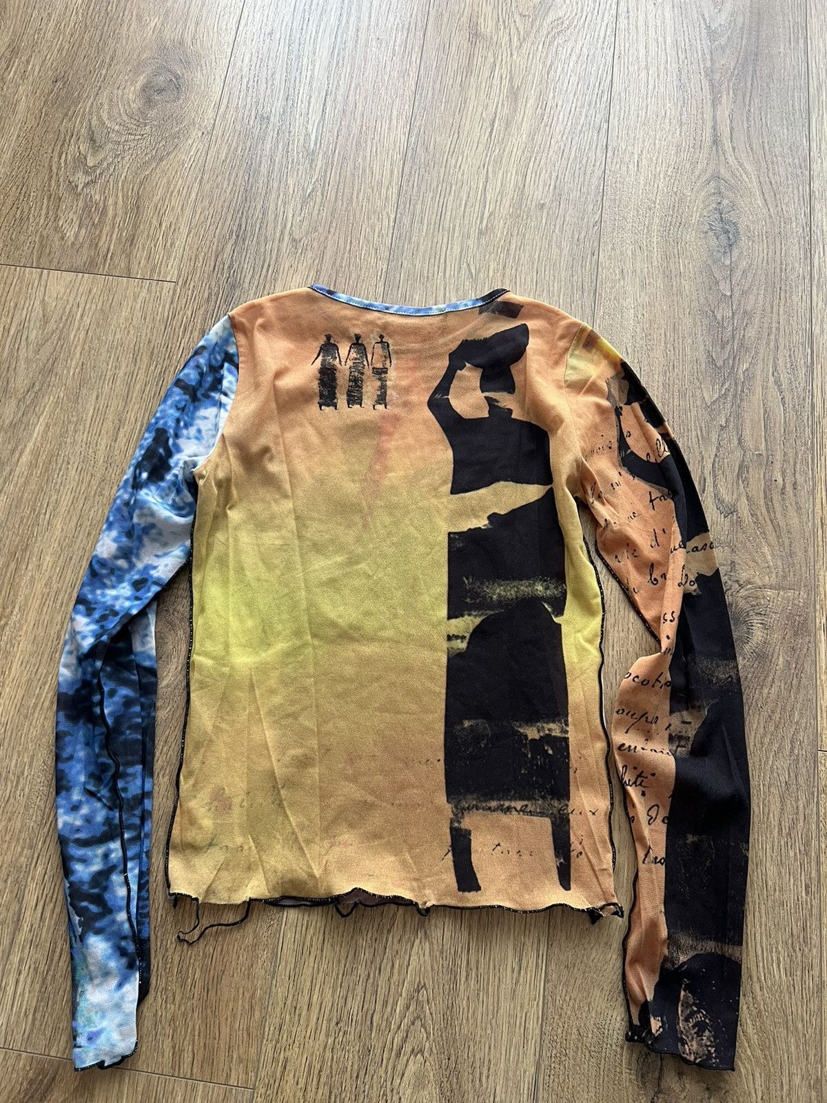 Cop Copine × Jean Paul Gaultier Cop Copine vintage mesh blouse x avant garde x jpg 90s Size XS / US 0-2 / IT 36-38 - 2 Thumbnail