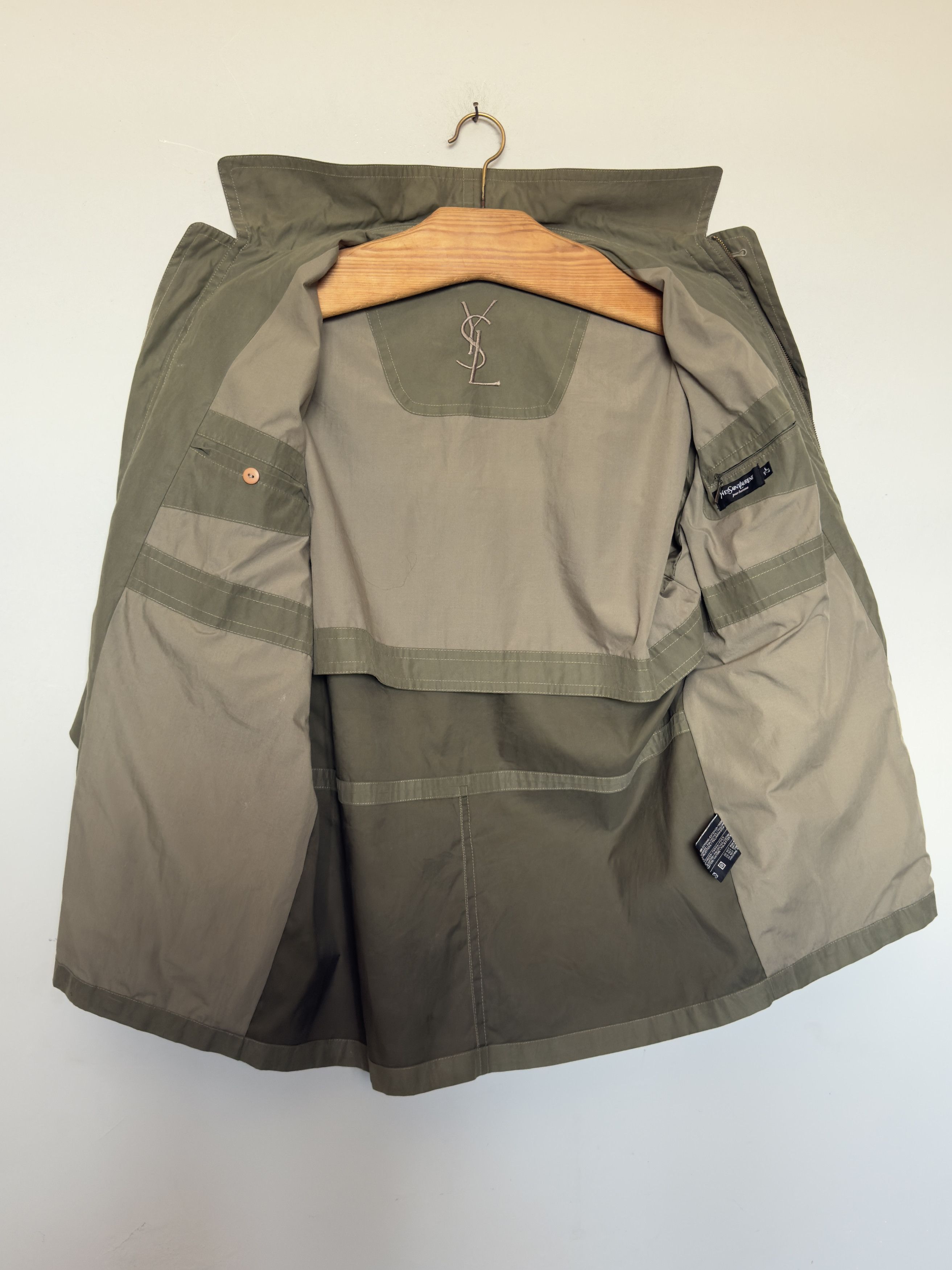 Yves Saint Laurent 🔥 down jacket parka Yves Saint Laurent khaki vintage YSL Size US L / EU 52-54 / 3 - 2 Thumbnail