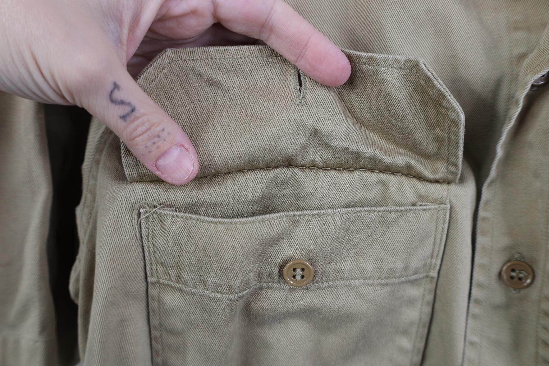 Vintage Vintage 50s Korean War Twill Military Button Shirt USA Size US M / EU 48-50 / 2 - 10 Thumbnail