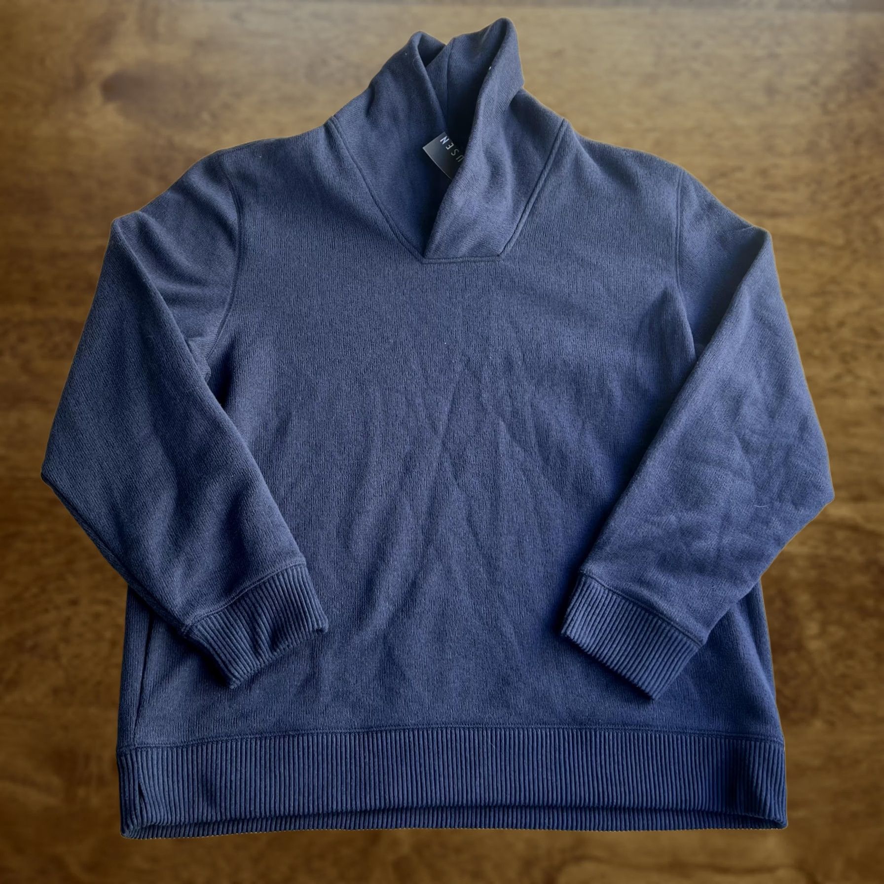 Van Heusen Van Heusen Sweater Mens XL Blue Shawl Collar V Neck Polyester Knit Pullover Size US XL / EU 56 / 4 - 1 Thumbnail