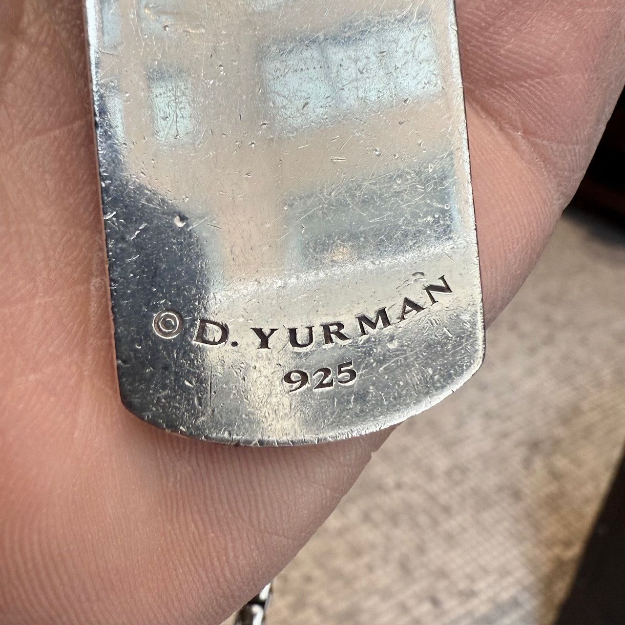 David Yurman David Yurman Box Chain Black Diamond Pavé Dog Tag Necklace Size ONE SIZE - 7 Thumbnail