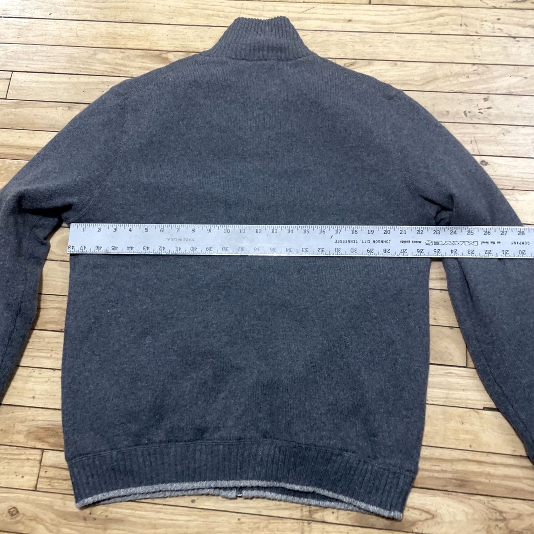 Gap Gap Cardigan Men L Gray Full Zip Wool Blend Lined Capsule Layer Knit Wool Neutral Coat, 2000s y2k, Button, Vintage Inspired, Regular Fit, Mens Size US L / EU 52-54 / 3 - 7 Thumbnail