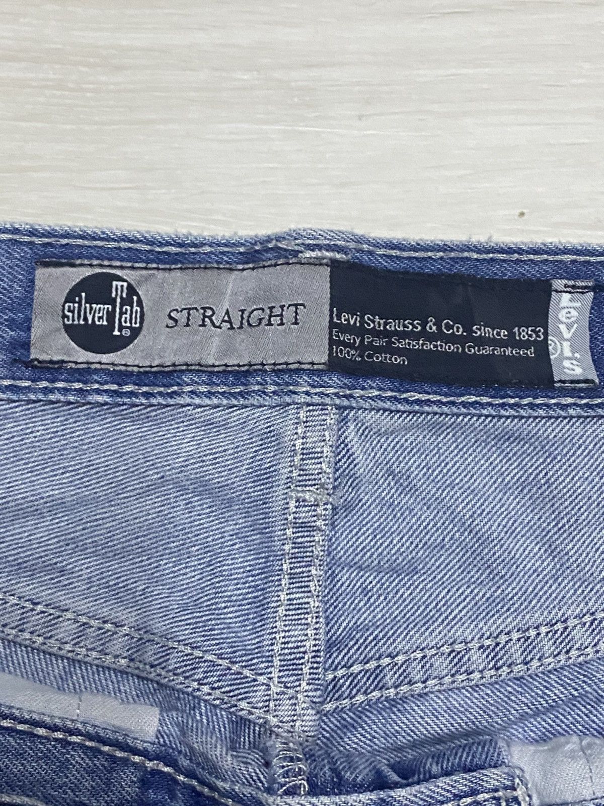 Levi's Vintage Levis Silver Tab Fade Wash Distressed Loose Jeans Size US 35 - 15 Thumbnail