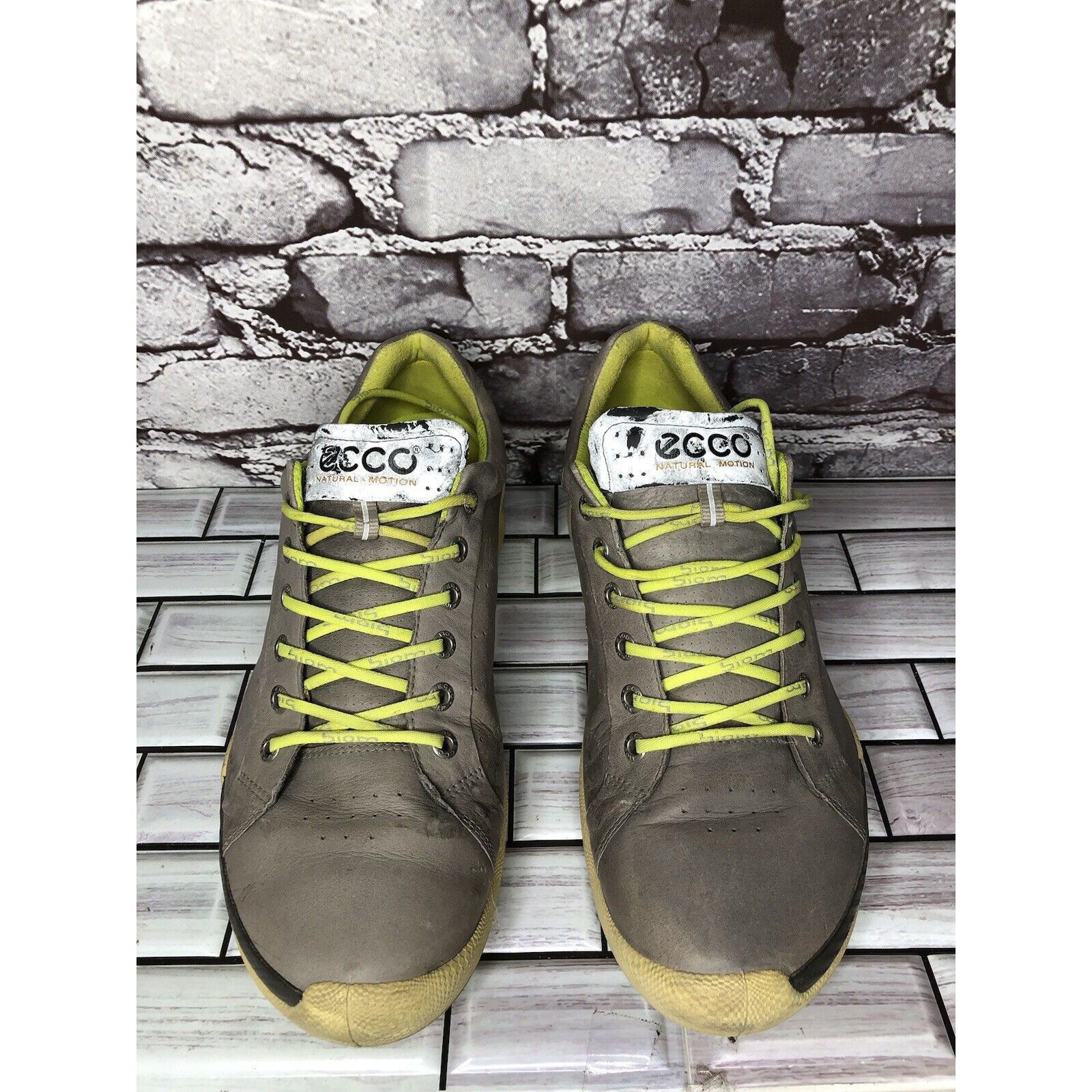 Ecco Ecco Biom Hybrid Gray Yak Leather Green Golf Shoes Spikeless Size US 10 / EU 43 - 12 Thumbnail