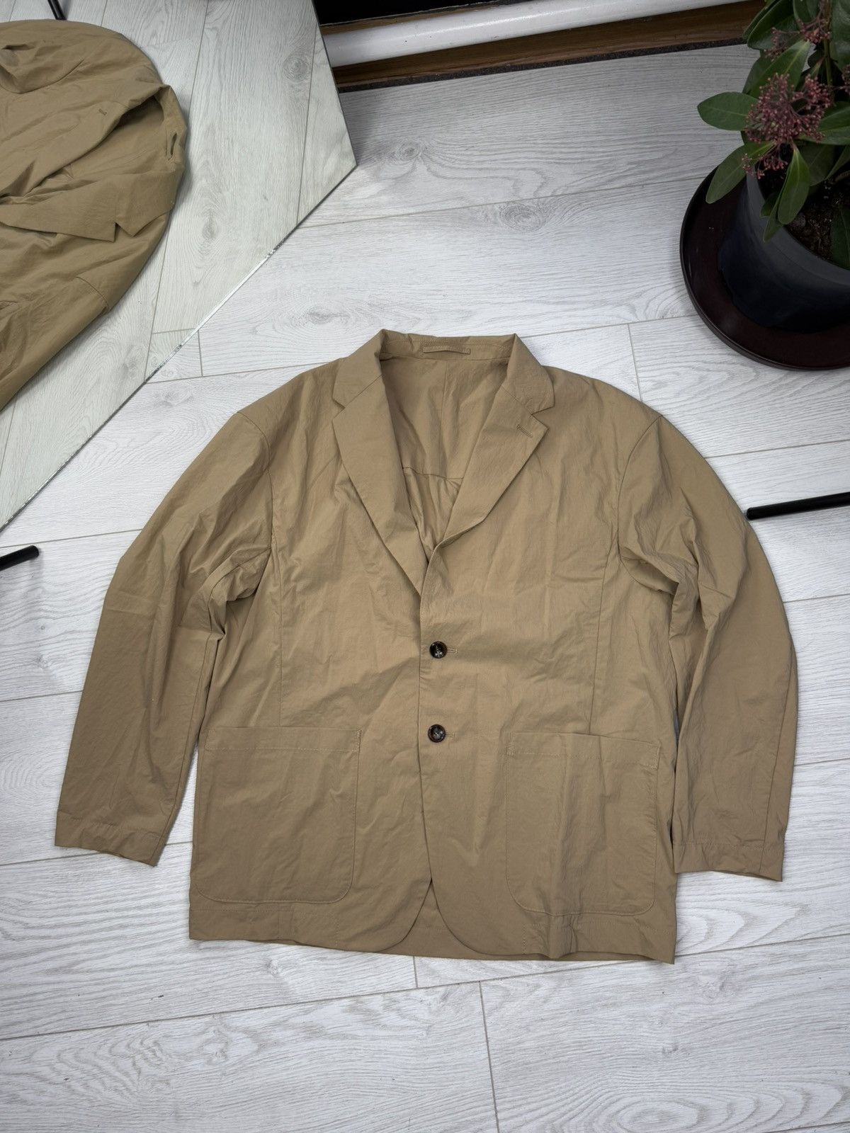 Attachment × Kazuyuki Kumagai Attachment Attachment Kazuyuki Kumagai Nylon Blazer Size 38S - 1 Thumbnail