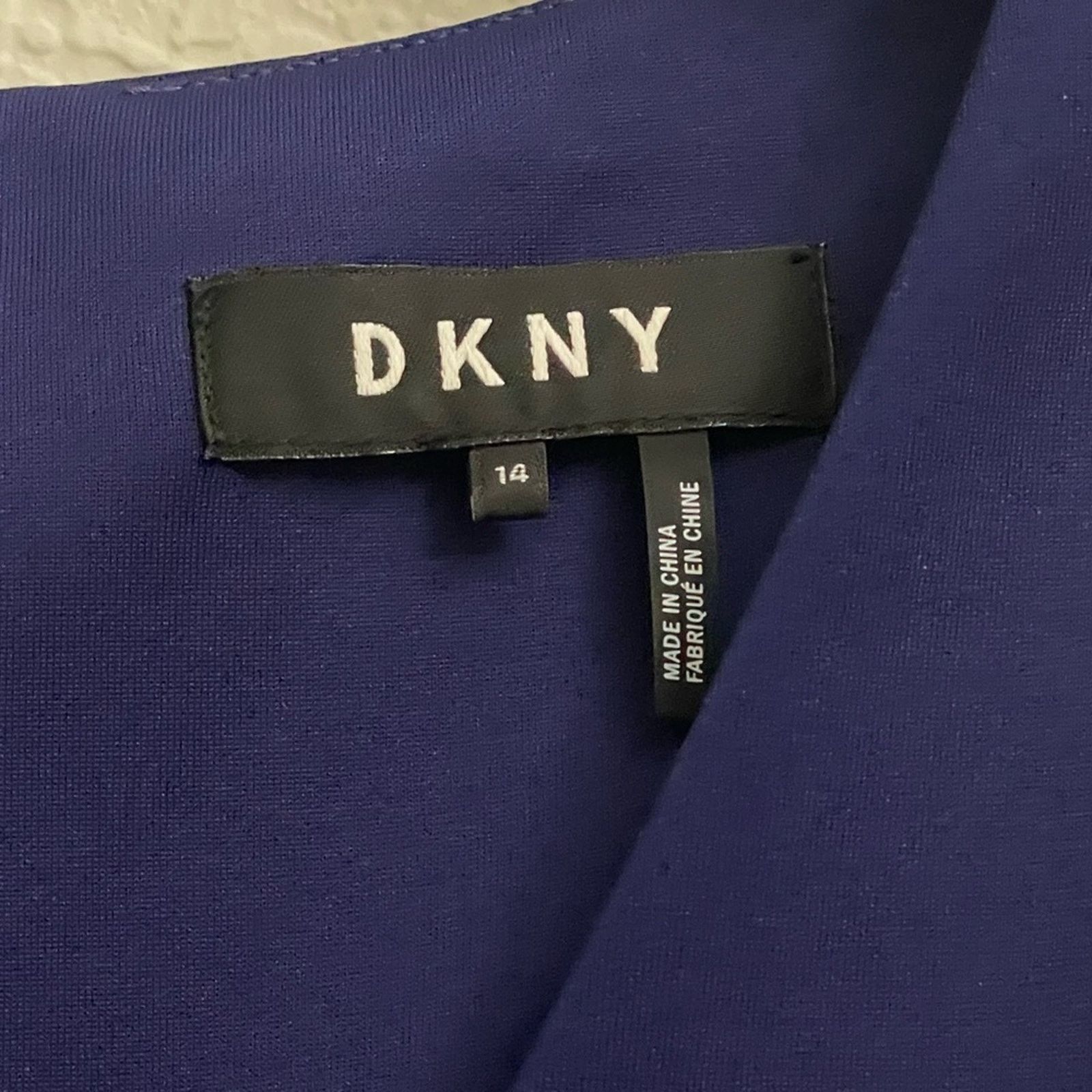 DKNY DKNY A-Line Gold-Zip Flare Dress in Violet - size 14 Size XL / US 12-14 / IT 48-50 - 3 Thumbnail