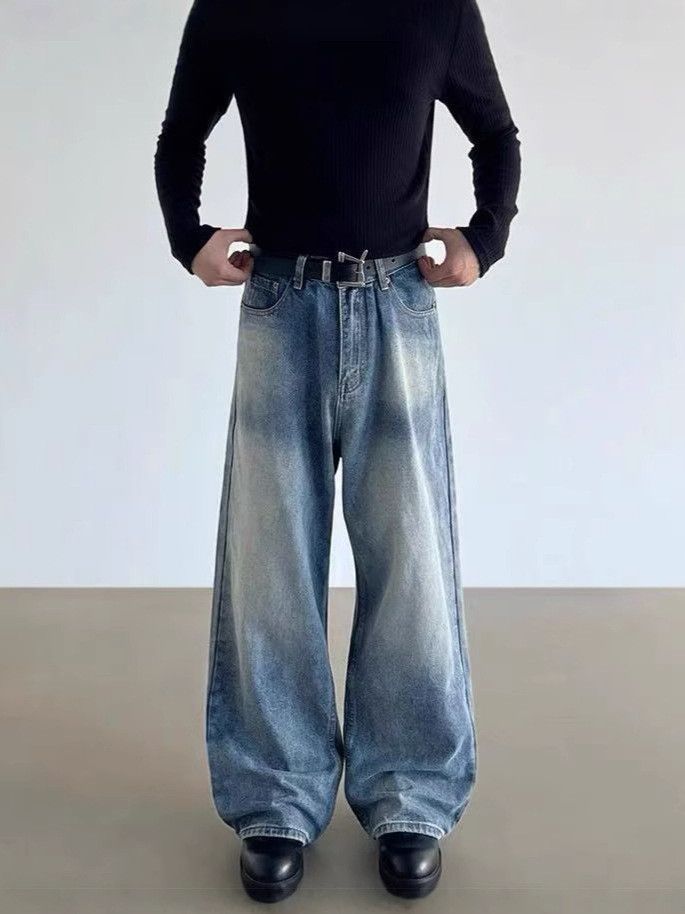 Vintage American men's loose baggy wide-leg cleanfit vintage jeans Size US 32 / EU 48 - 3 Thumbnail